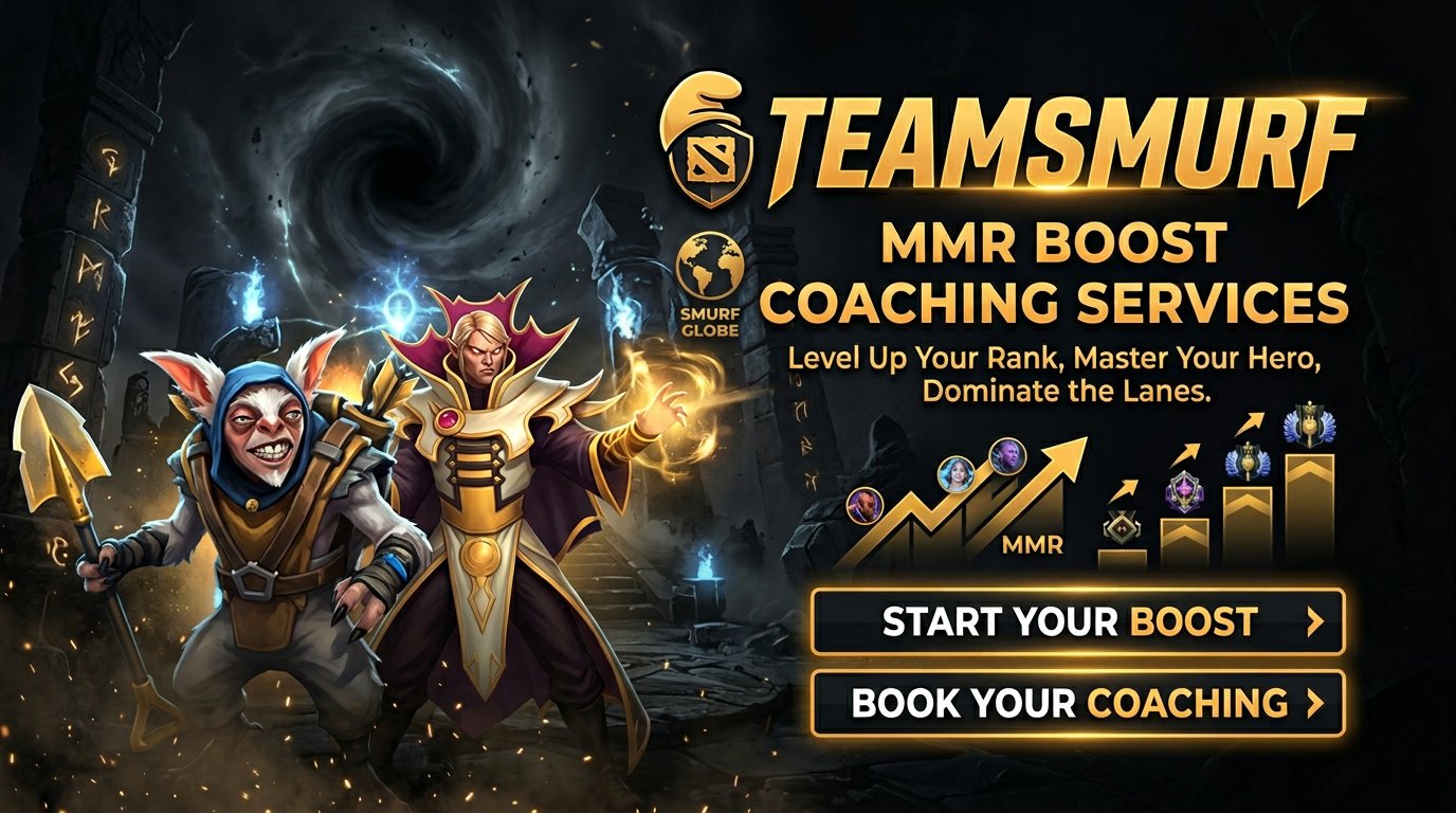 CTA banner for TeamSmurf MMR Boost and Coaching services
