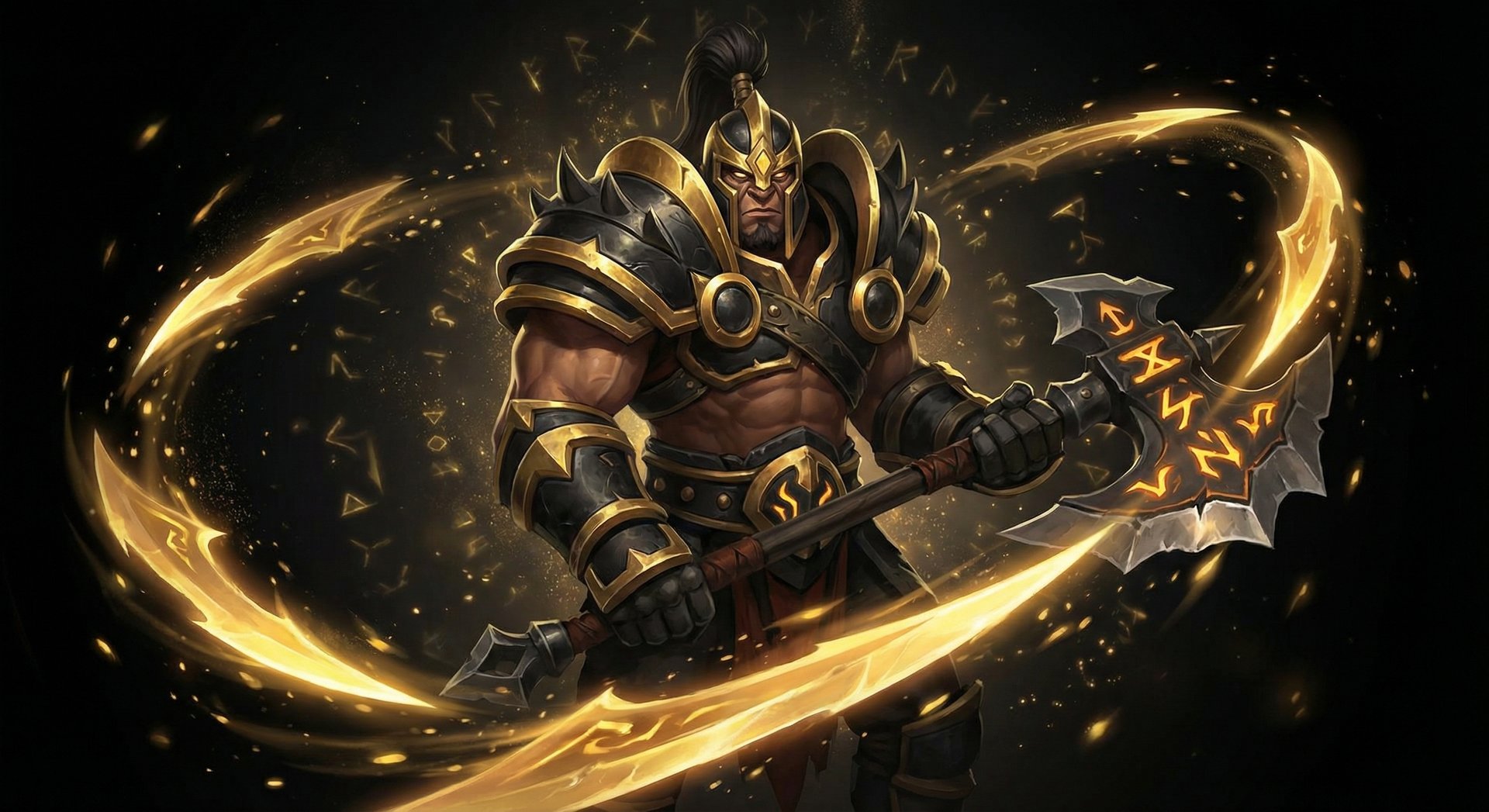 Axe hero portrait with Counter Helix spin damage visualization