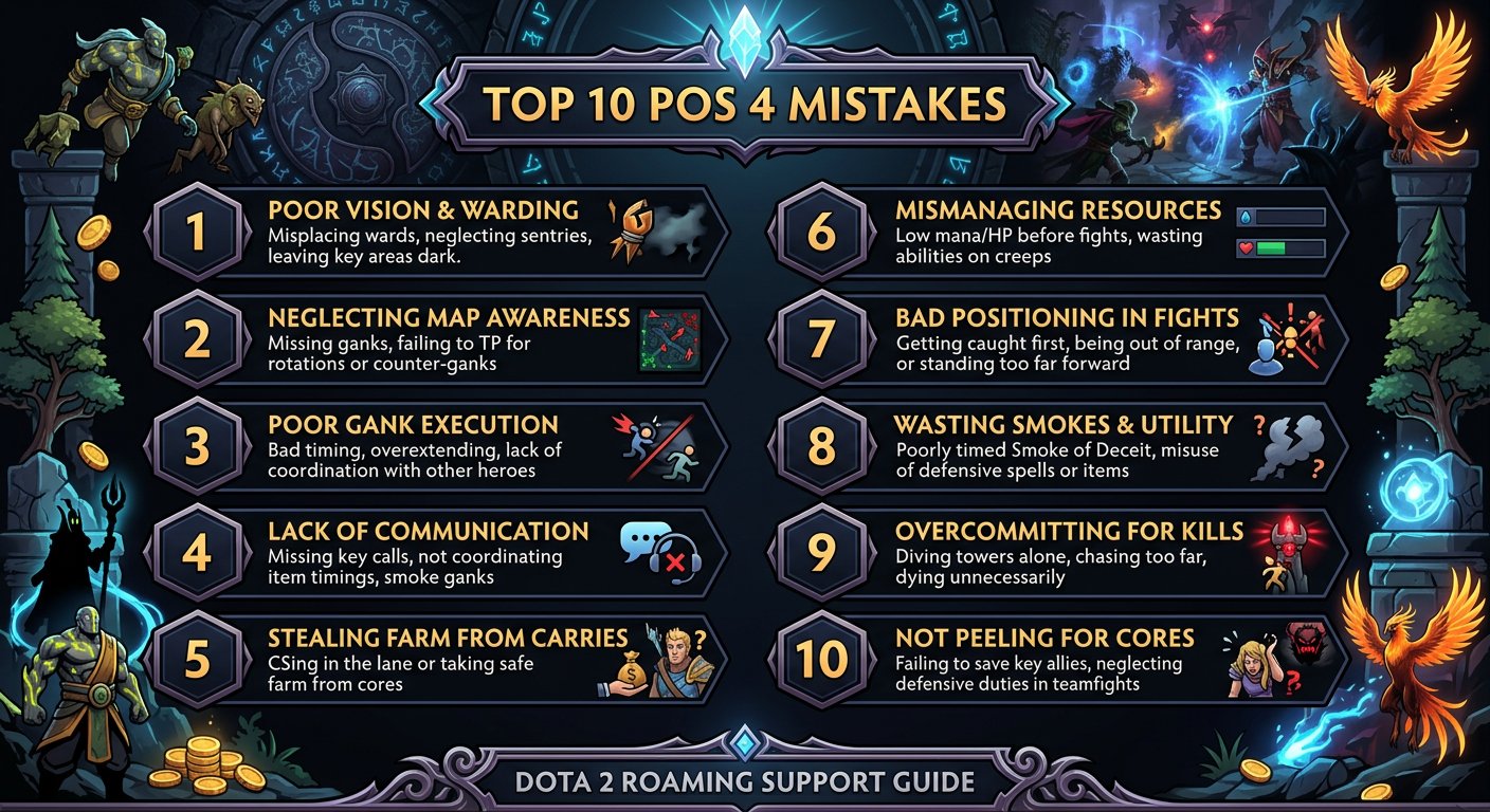 Infographic of top 10 Pos 4 mistakes