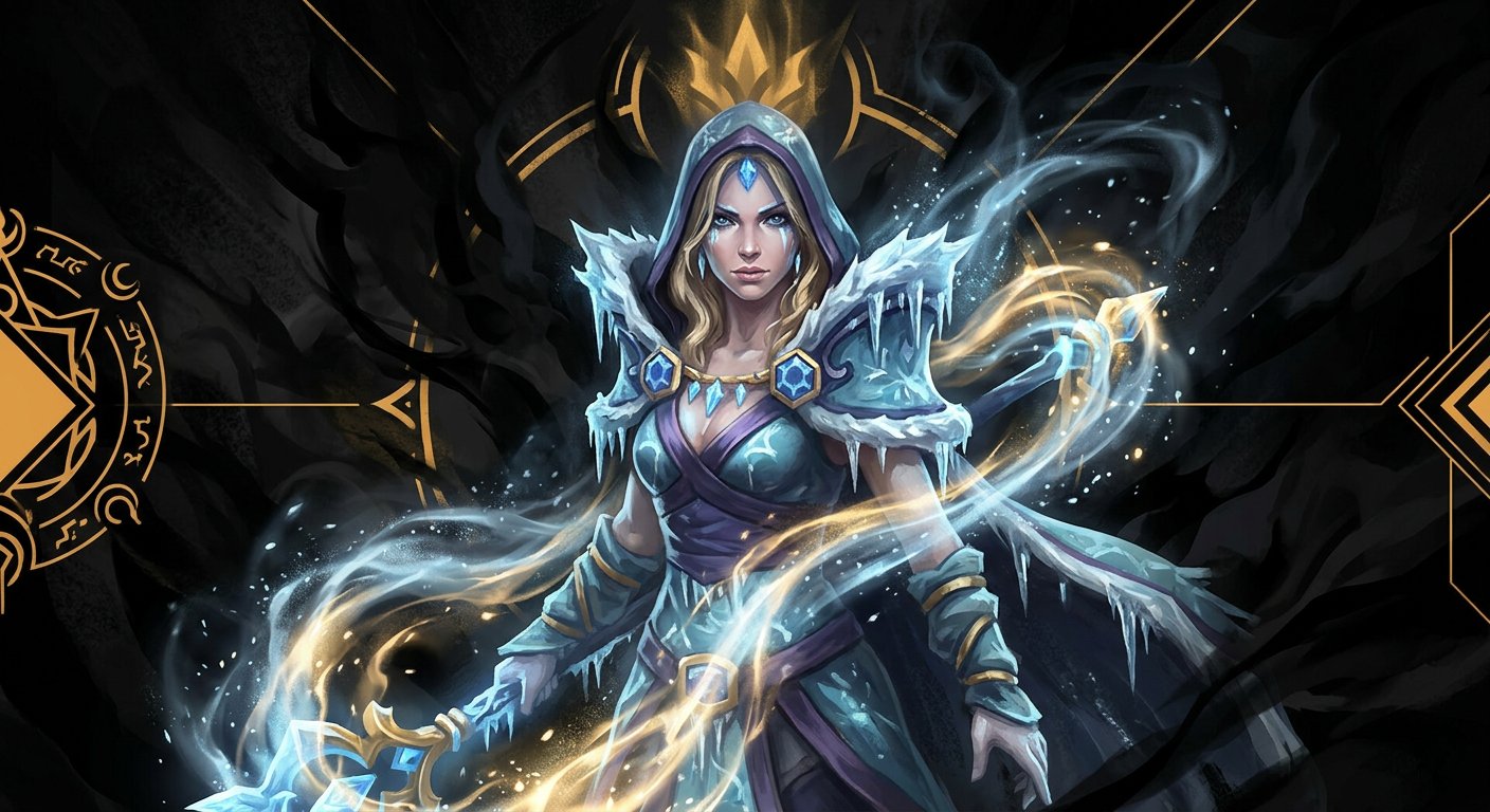 Crystal Maiden hero portrait with Arcane Aura mana regeneration visualization