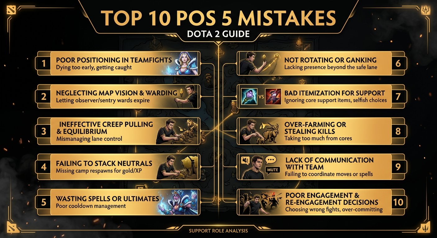 Infographic of top 10 Pos 5 mistakes