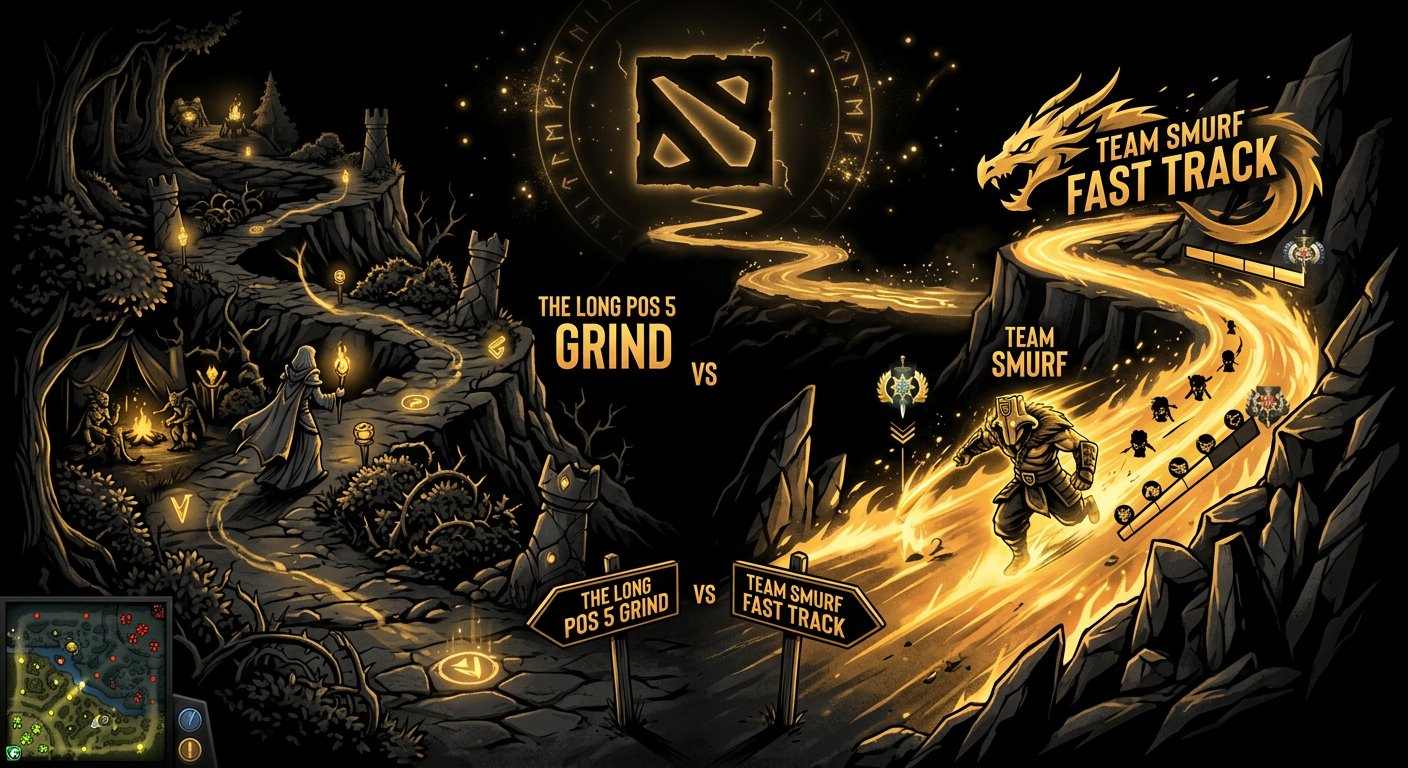 Two paths — the long Pos 5 grind vs Team Smurf fast track