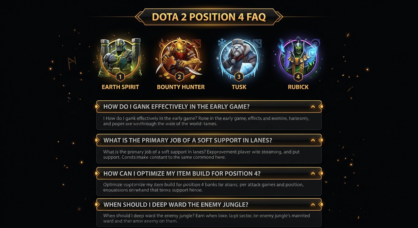 FAQ section with Pos 4 hero icons and common question themes