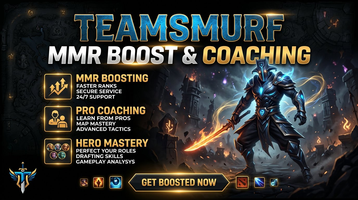CTA banner for TeamSmurf MMR Boost and Coaching services
