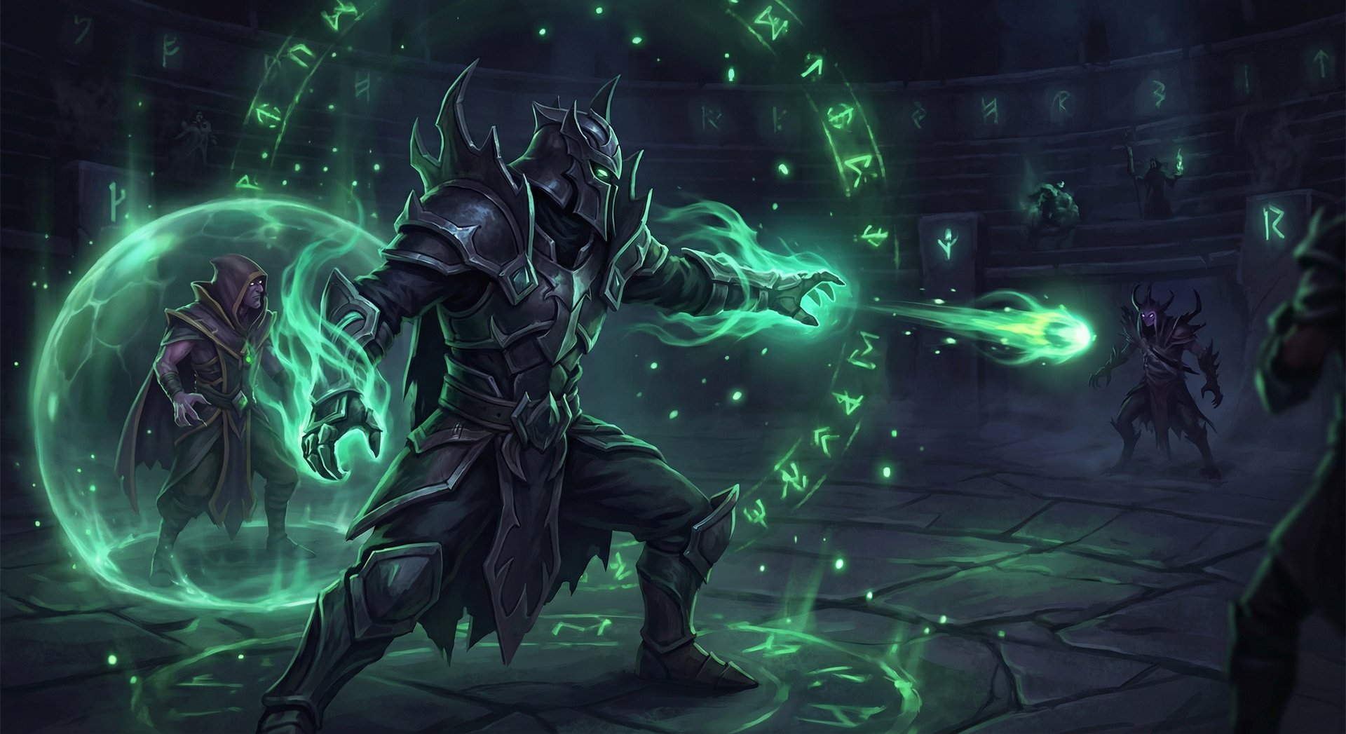 Abaddon performing advanced Mist Coil and Aphotic Shield combo technique in Dota 2