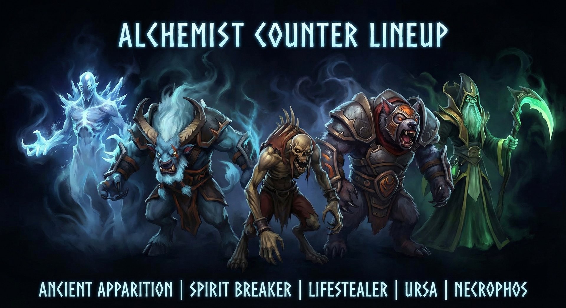 Alchemist counter heroes - Ancient Apparition Spirit Breaker Lifestealer Ursa Necrophos