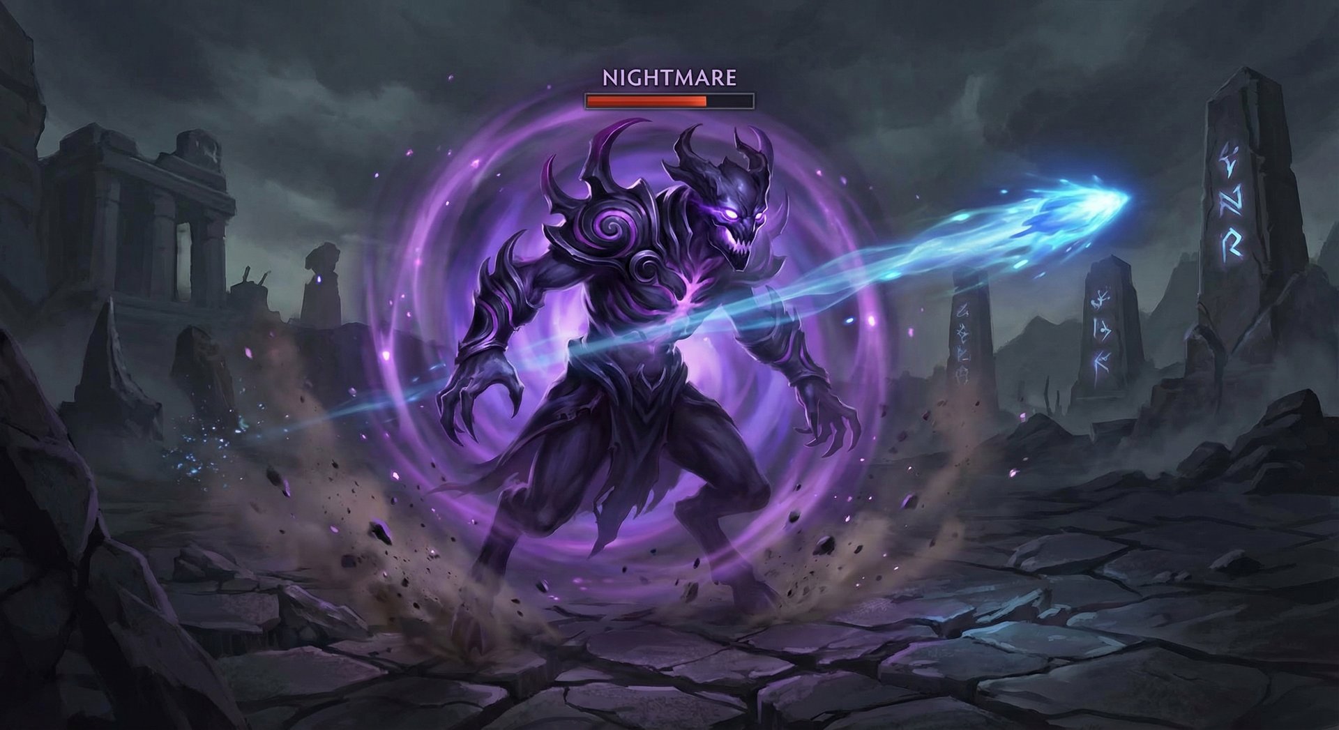 Bane performing the self-Nightmare dodge technique to avoid incoming projectile stuns in Dota 2