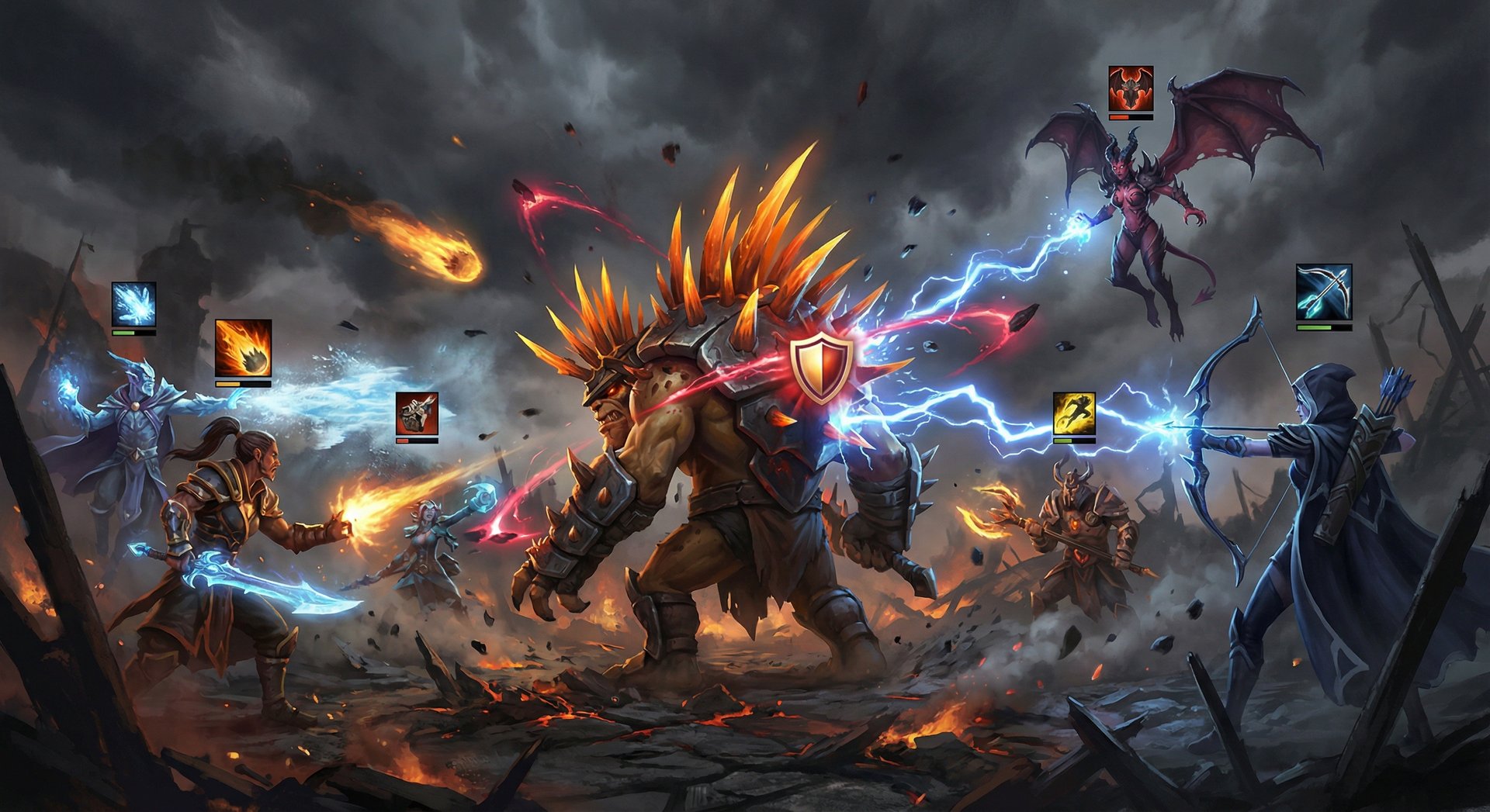 Bristleback in epic Dota 2 team fight with Blade Mail active