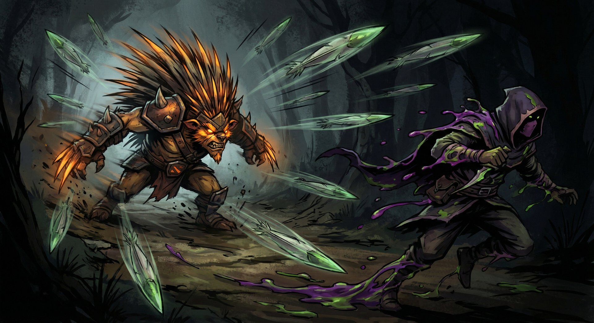 Bristleback performing advanced techniques in Dota 2