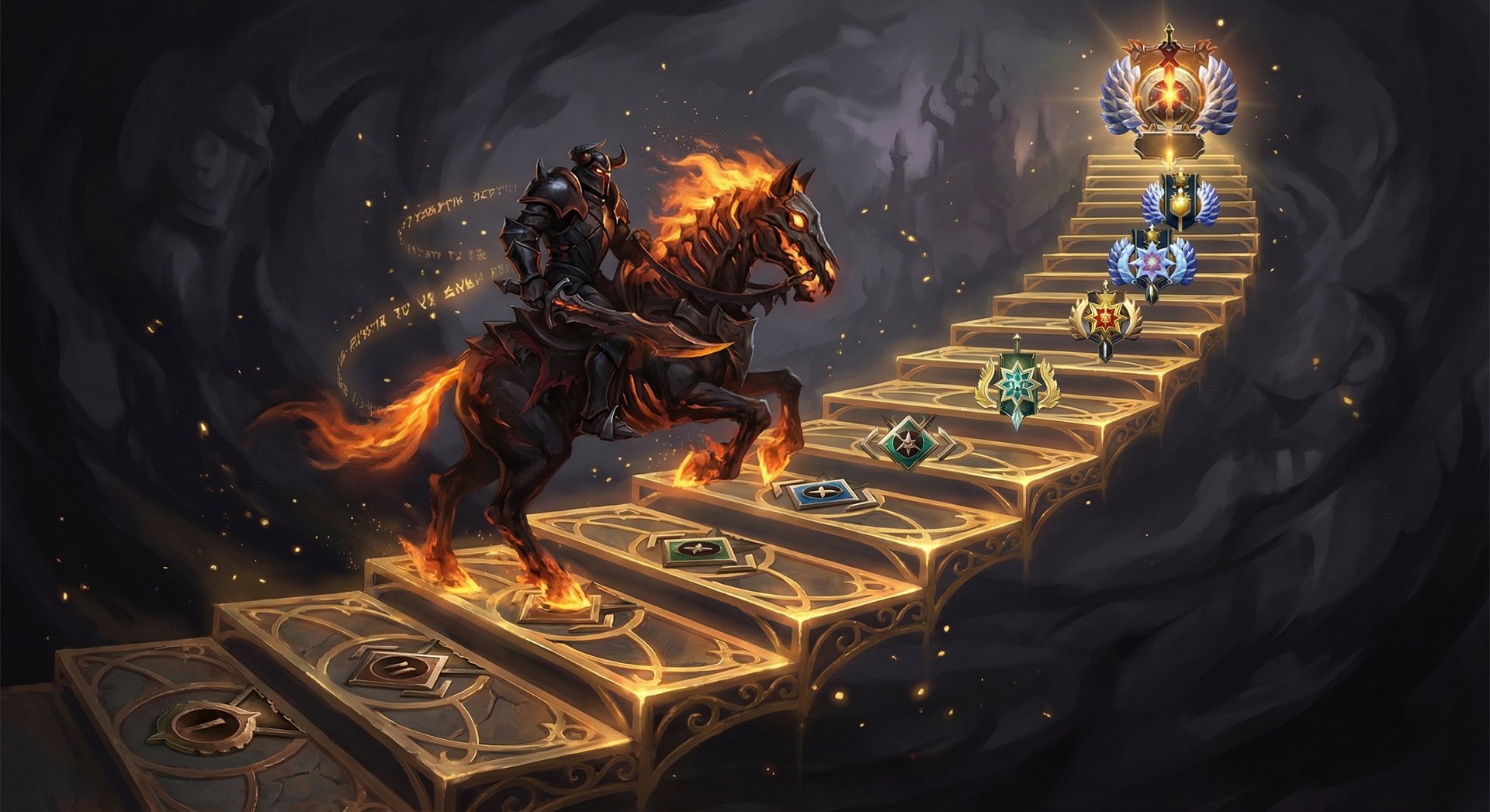 Chaos Knight climbing through Dota 2 ranked tiers from Herald to Immortal