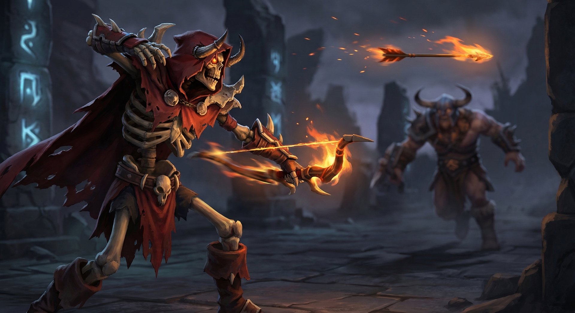 Clinkz performing orb-walking advanced technique with Searing Arrows