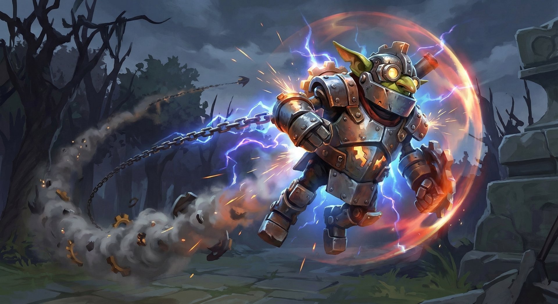 Clockwerk performing advanced Blade Mail during Hookshot technique