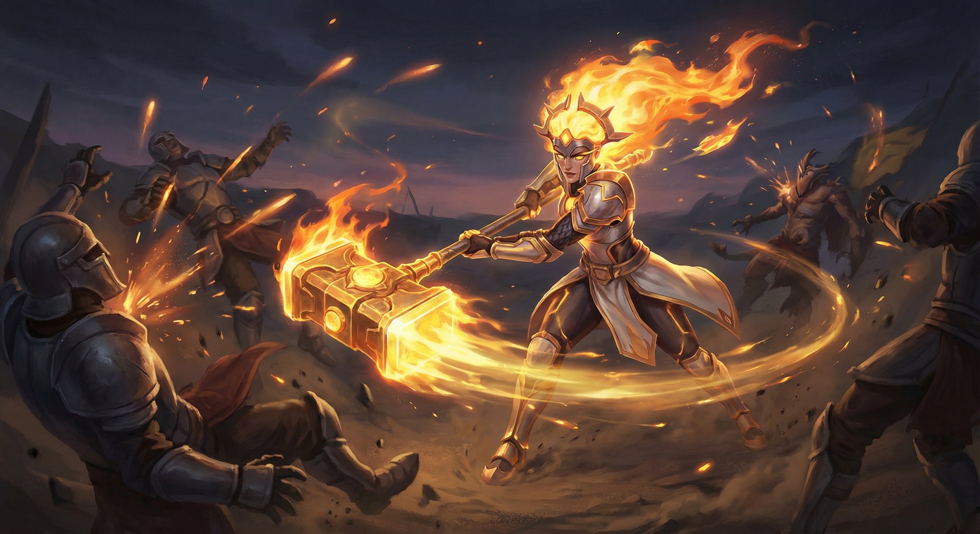 Dawnbreaker using Starbreaker ability with golden hammer blazing