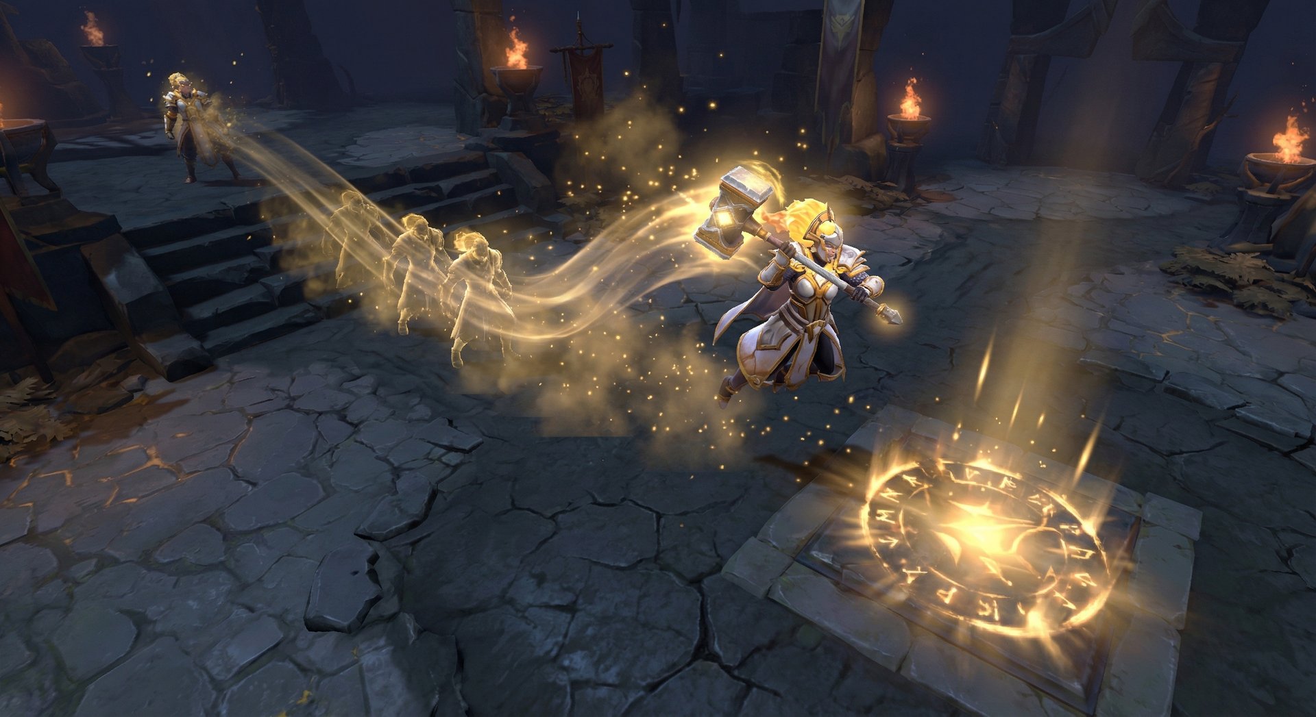 Dawnbreaker performing Blink Dagger mid-Starbreaker animation cancel