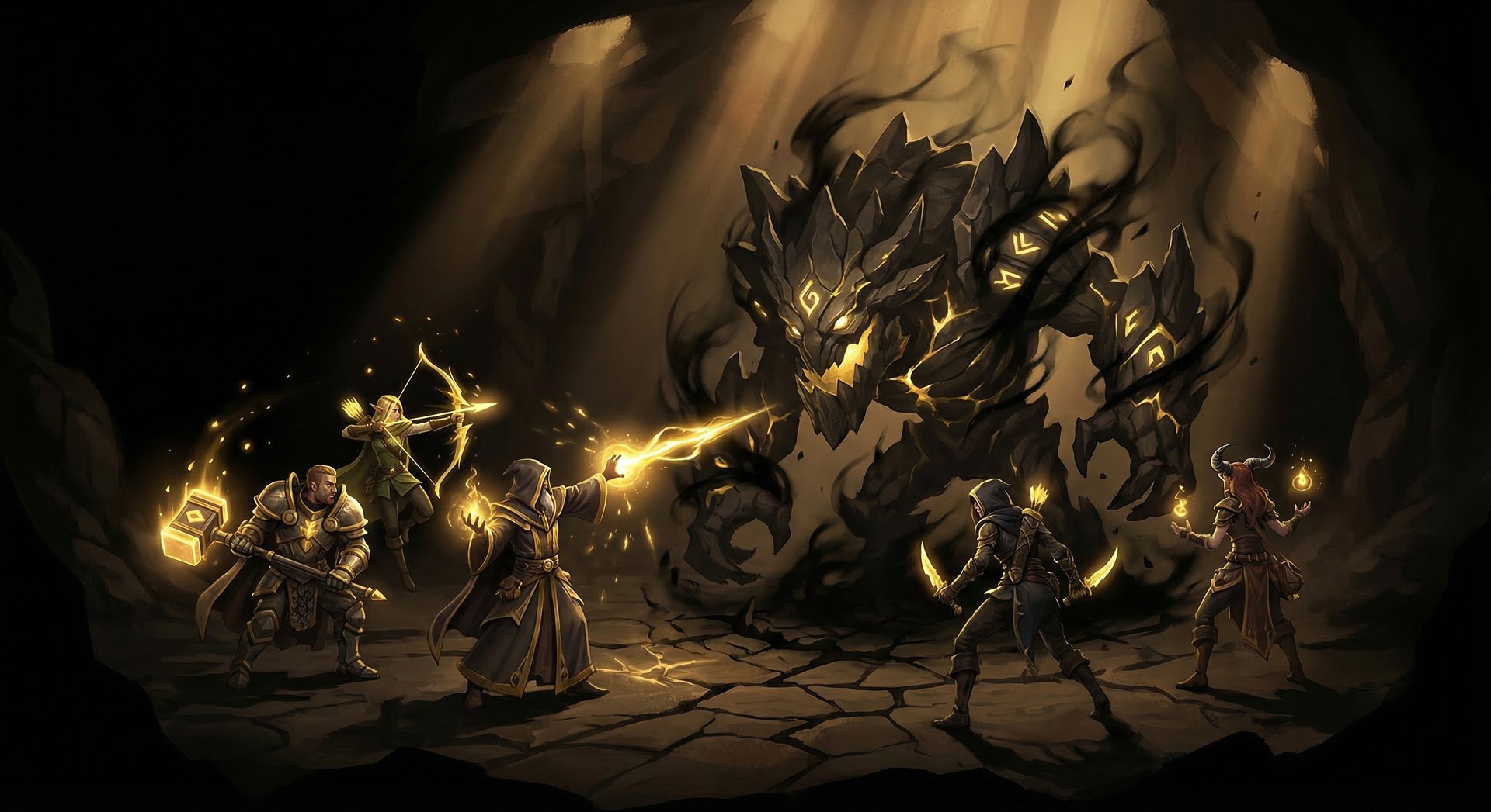 Dota 2 PvE boss fight event concept art