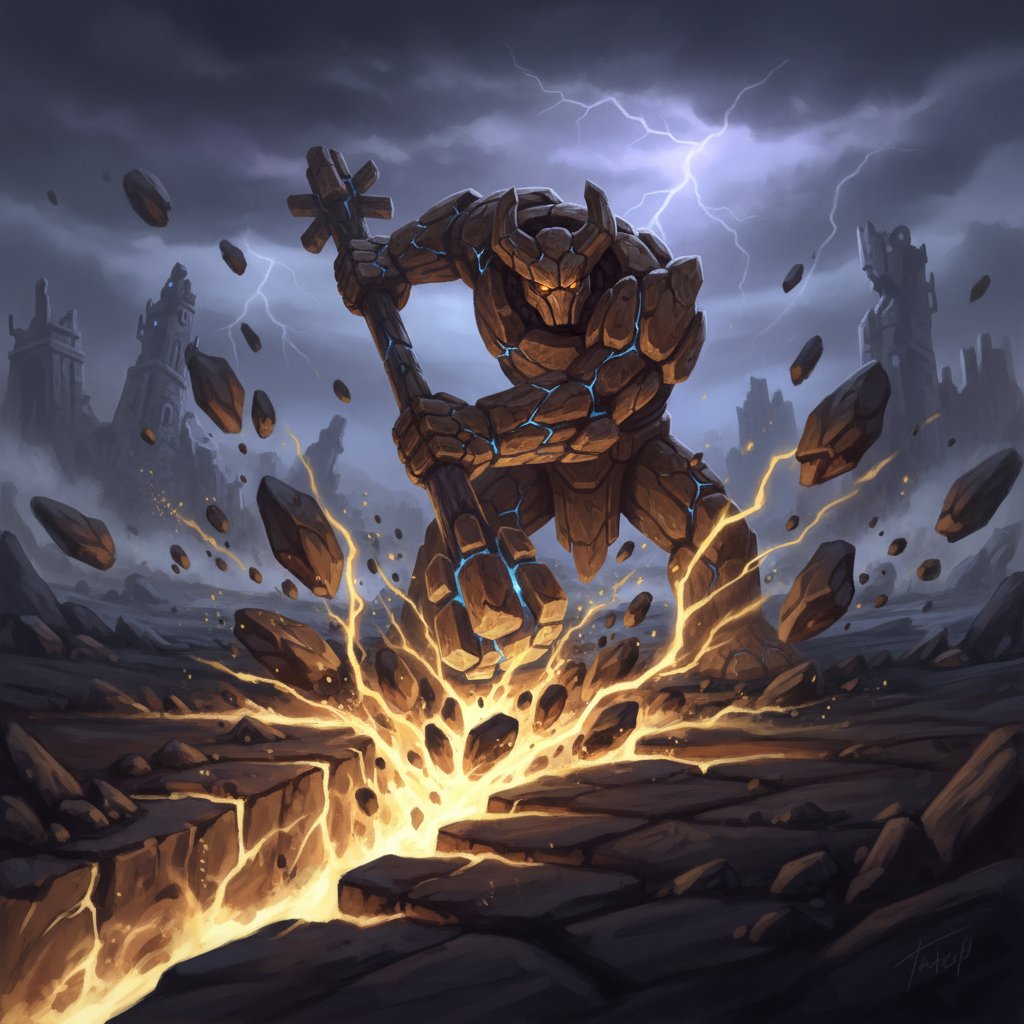 Earthshaker casting Fissure ability in Dota 2