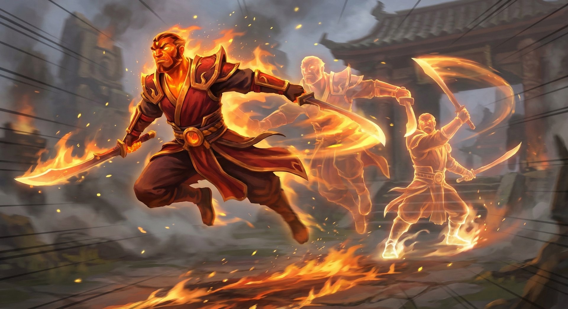 Ember Spirit performing advanced Sleight of Fist combo technique in Dota 2