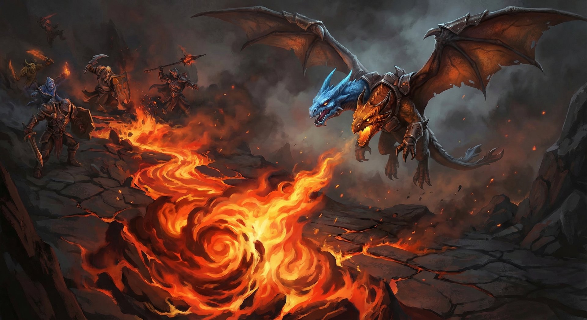 Jakiro casting Macropyre ultimate creating a massive river of fire across the battlefield