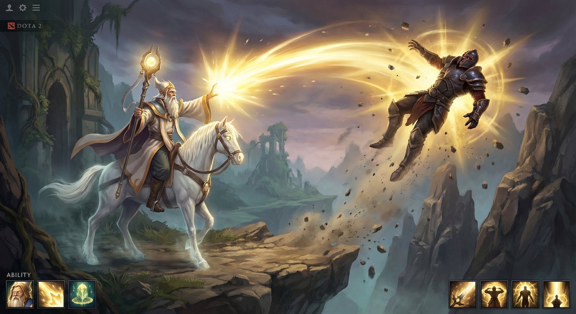 Keeper of the Light performing Blinding Light cliff push advanced technique