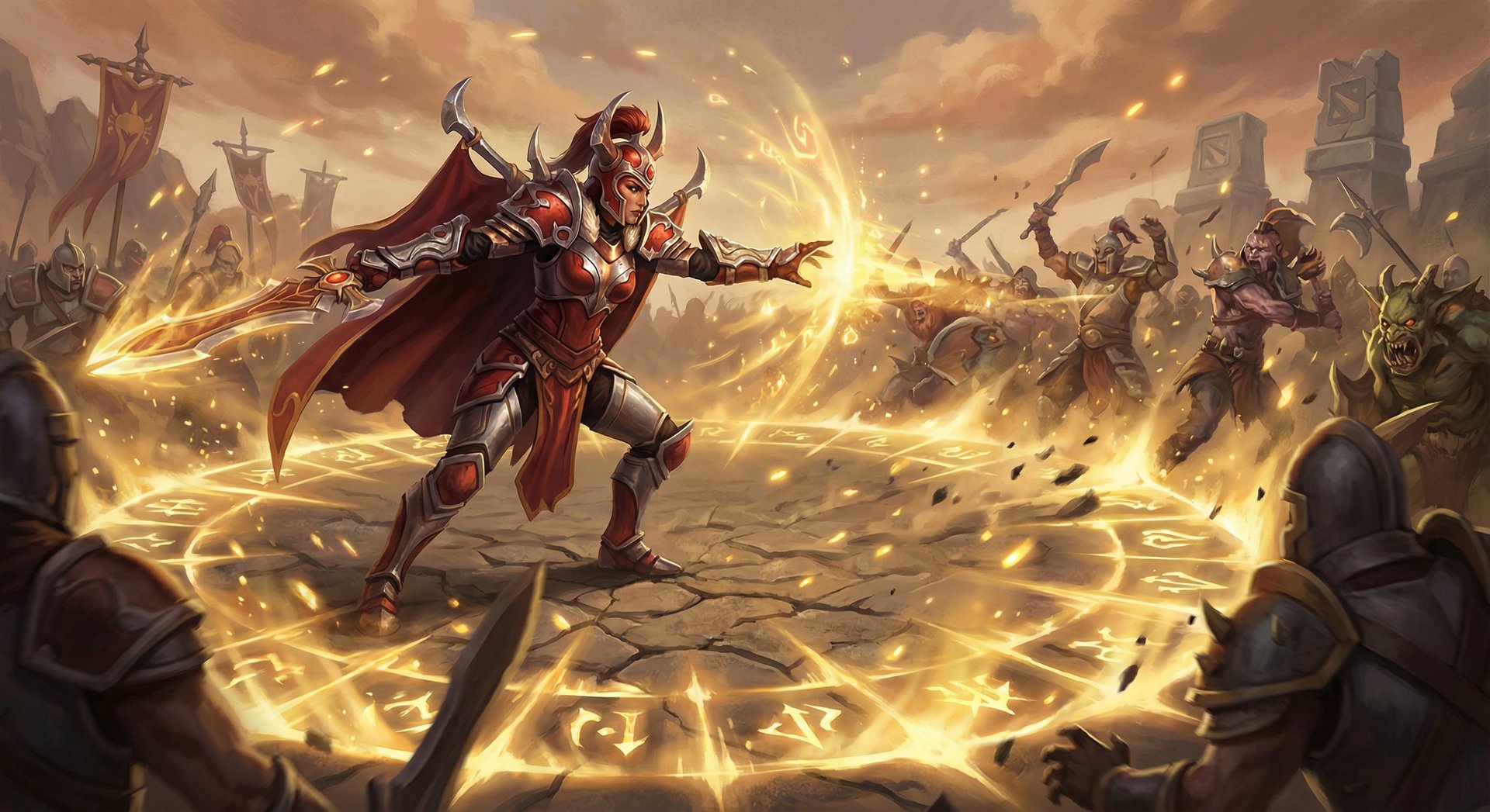Legion Commander casting Overwhelming Odds in Dota 2
