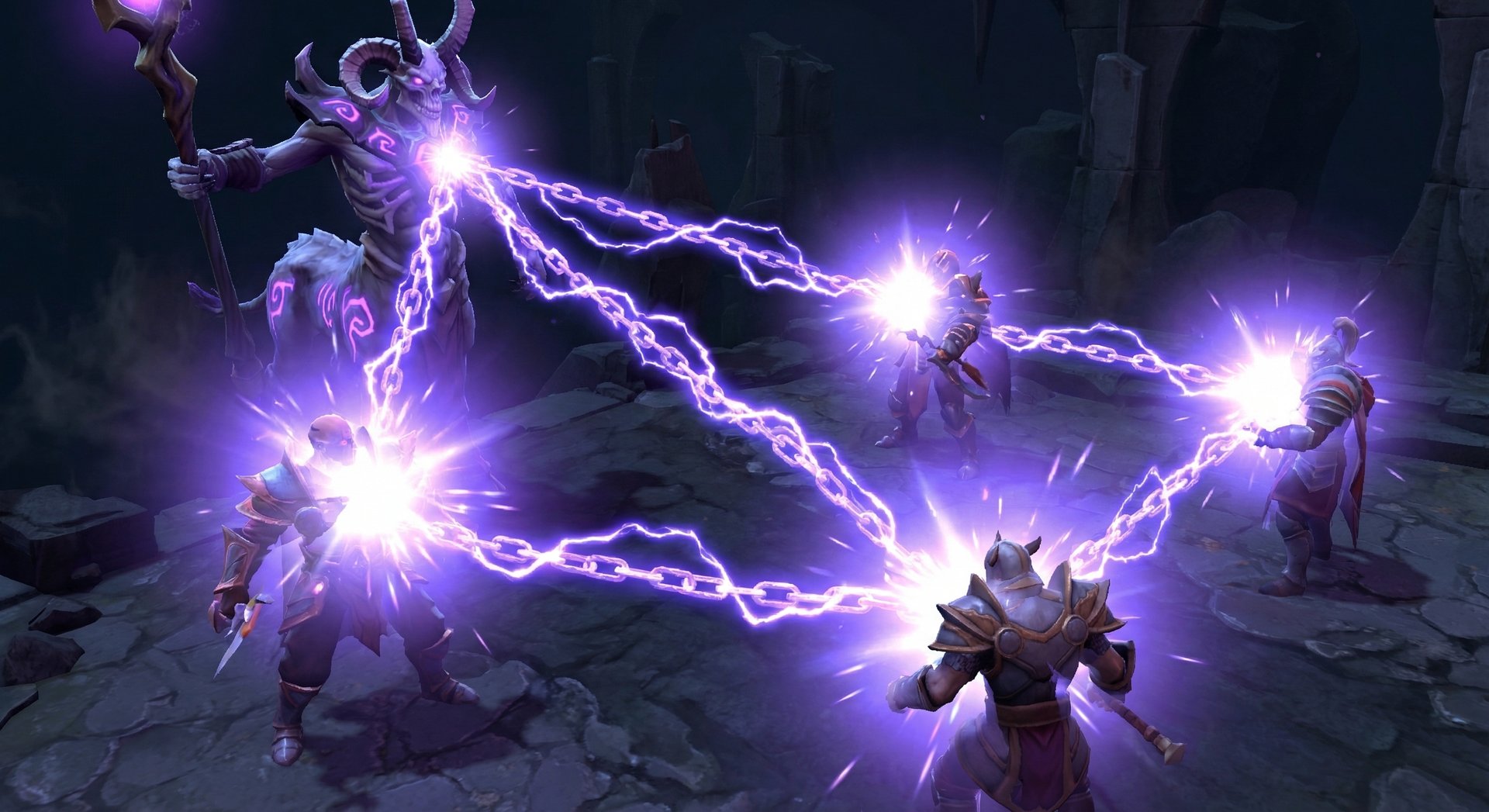 Leshrac performing Lightning Storm chain lightning advanced technique