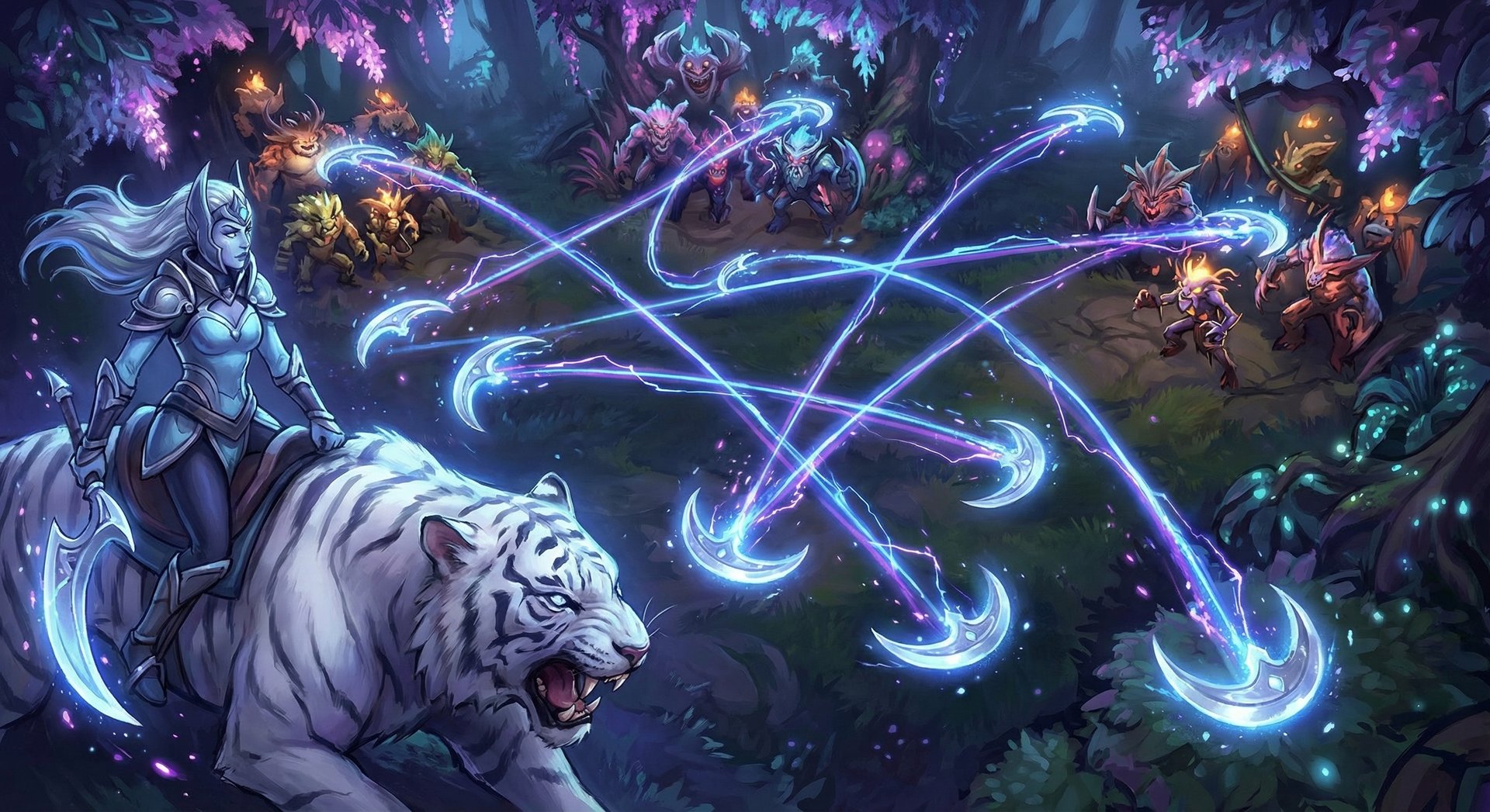 Luna performing advanced Moon Glaive bounce technique in Dota 2