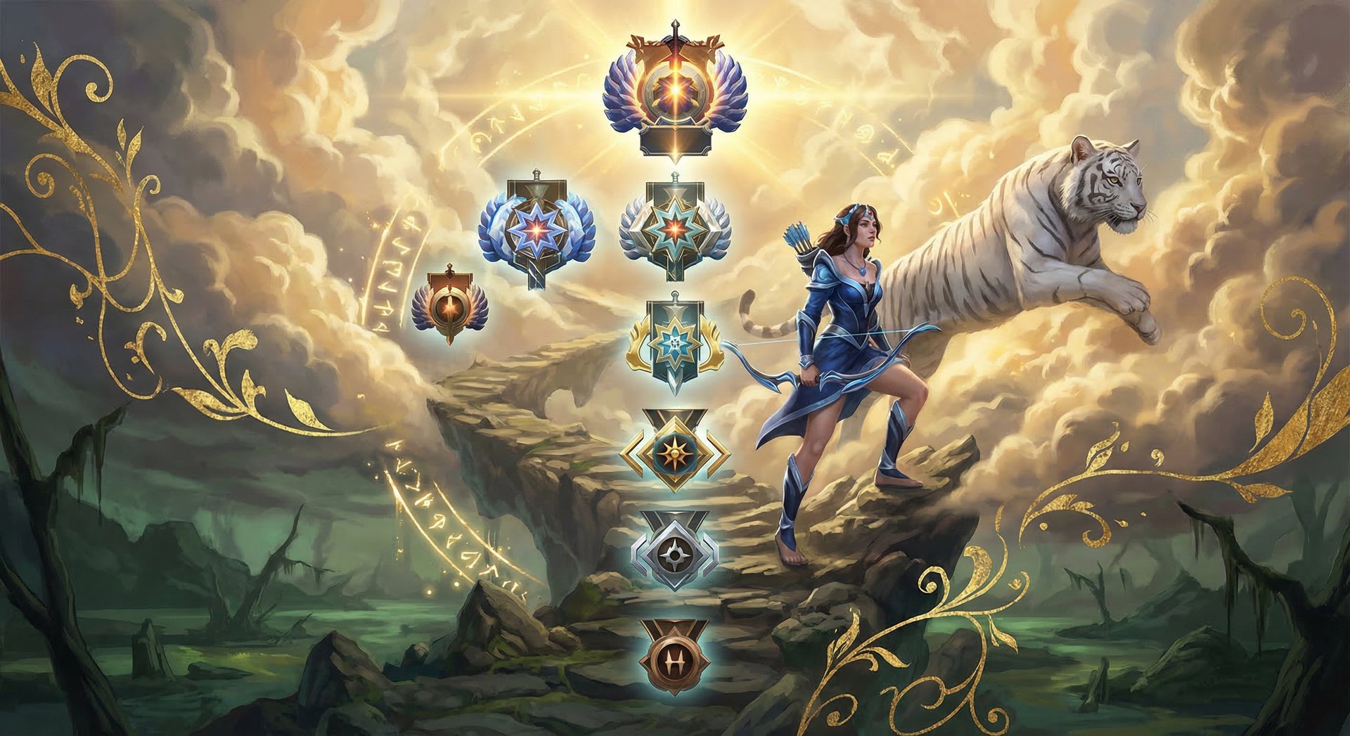 Mirana climbing MMR ranks in Dota 2 from Herald to Immortal