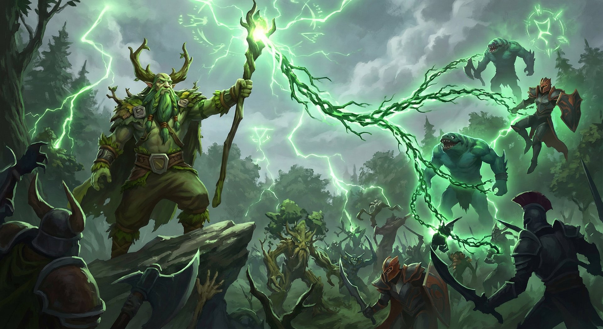 Nature's Prophet casting Wrath of Nature ultimate