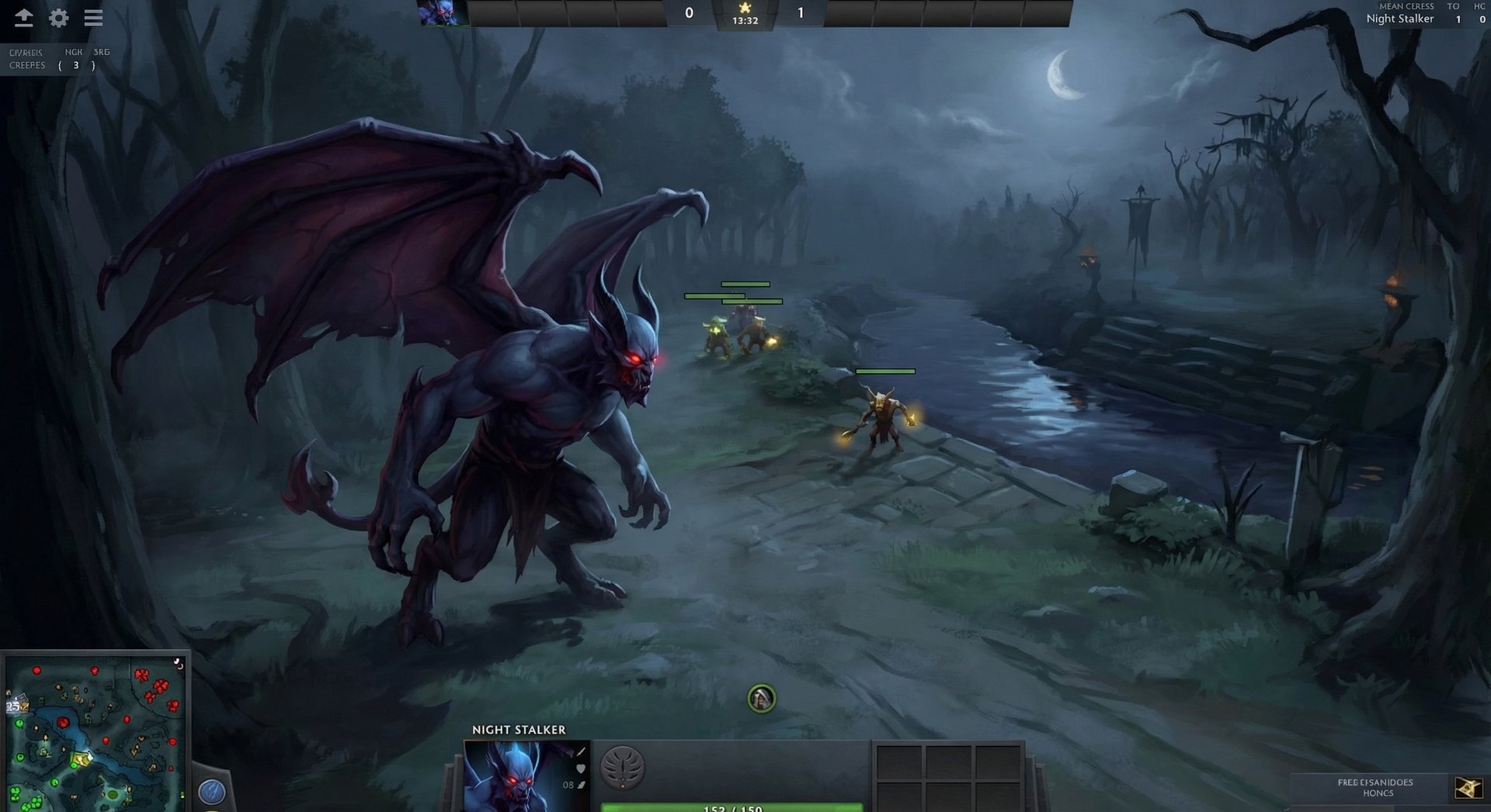 Night Stalker in the laning phase in Dota 2