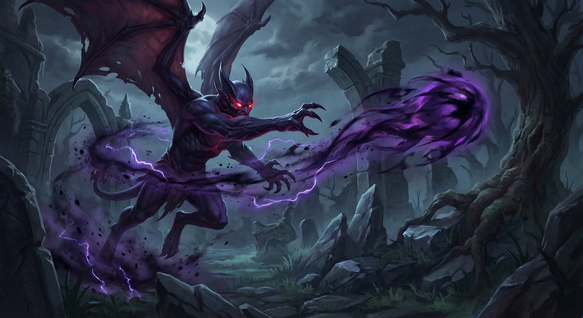 Night Stalker casting Void ability in Dota 2