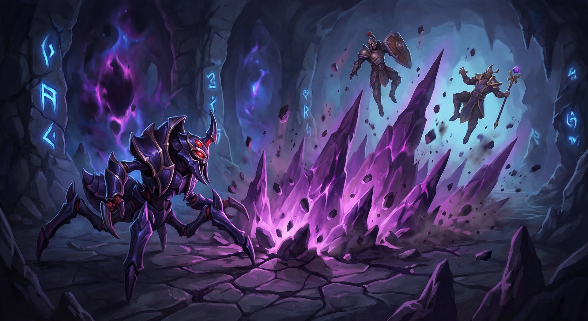 Nyx Assassin using Impale ability with earth spikes erupting from the ground