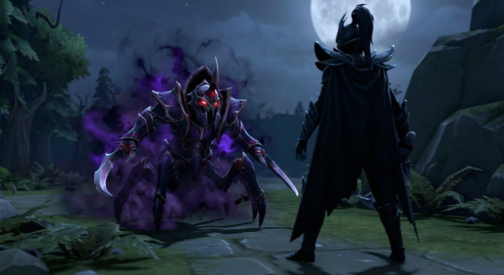 Nyx Assassin using Vendetta ultimate emerging from invisibility behind an enemy