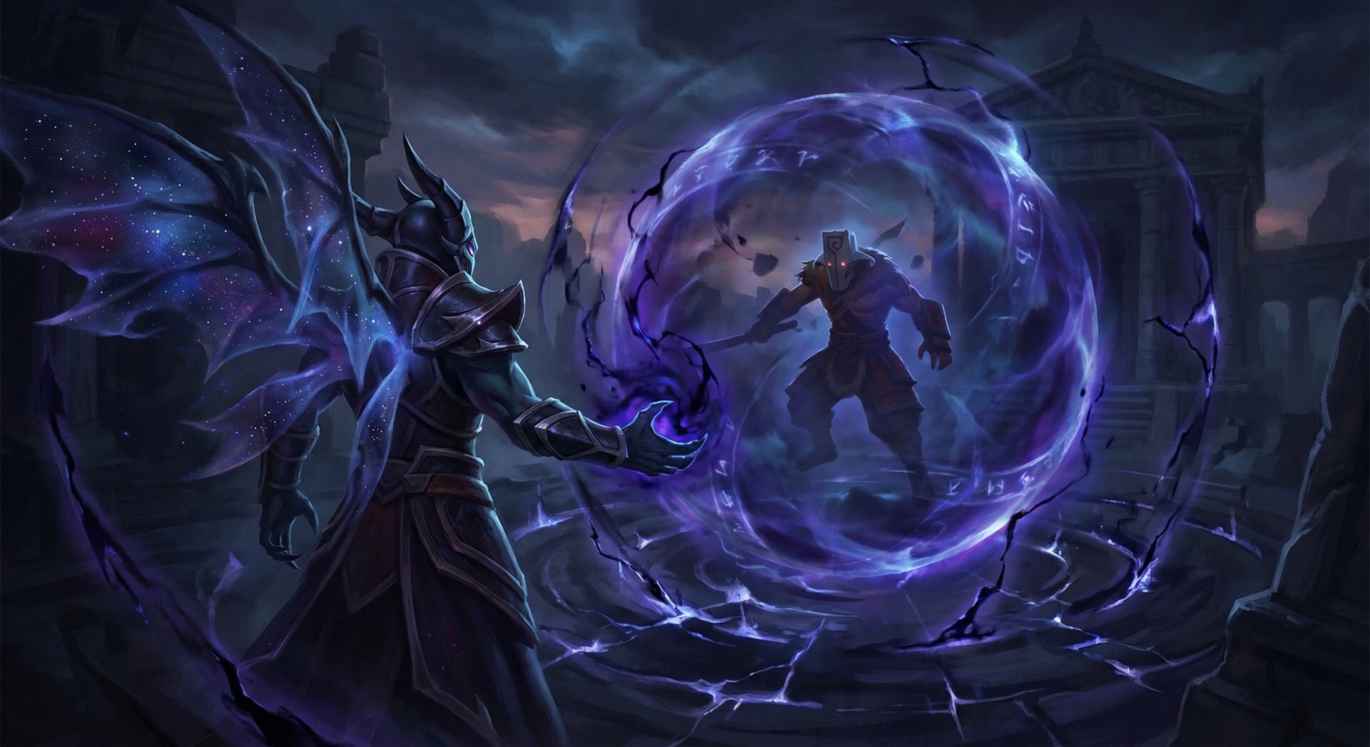 Outworld Destroyer casting Astral Imprisonment trapping enemy in dimensional prison