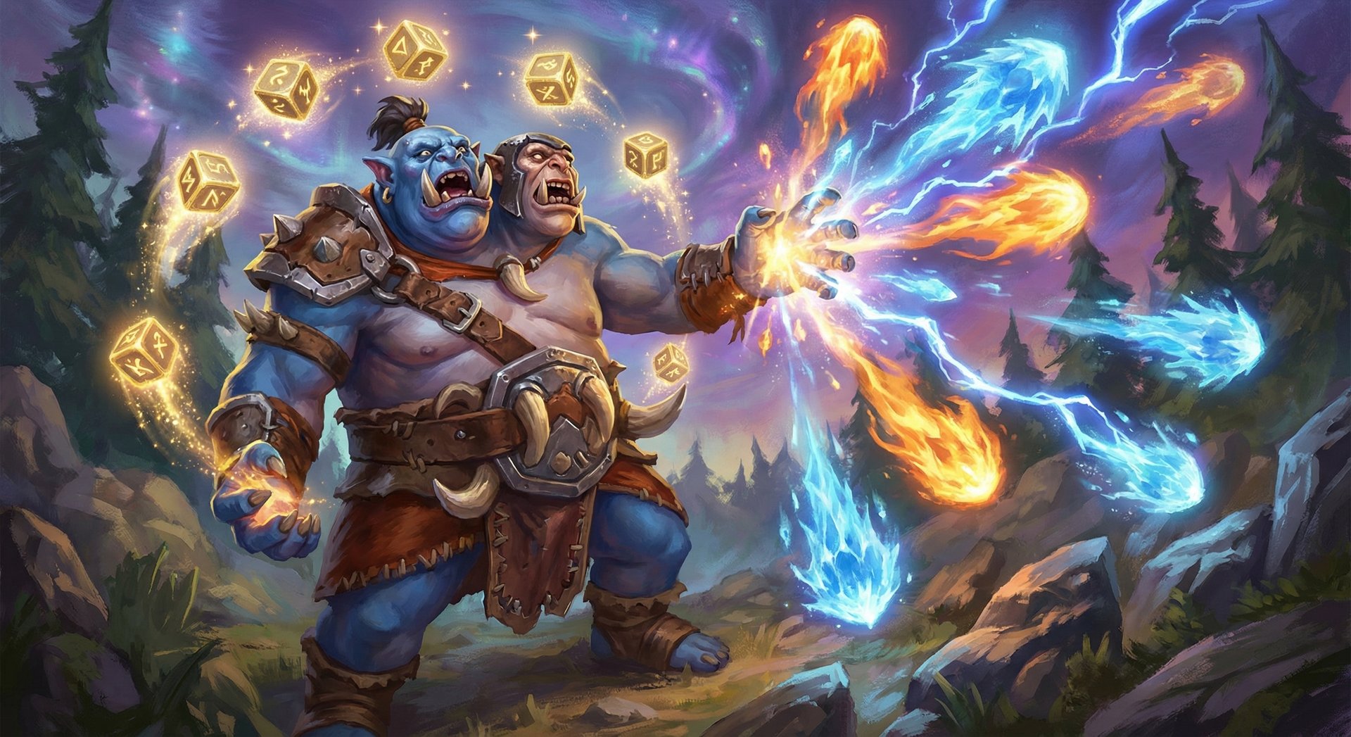 Ogre Magi using Multicast ultimate with multiple spell copies firing simultaneously