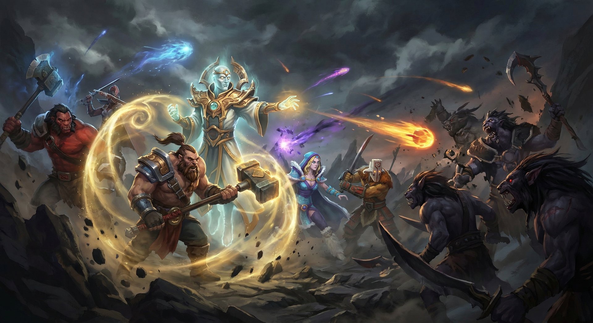 Oracle in Dota 2 team fight casting multiple abilities