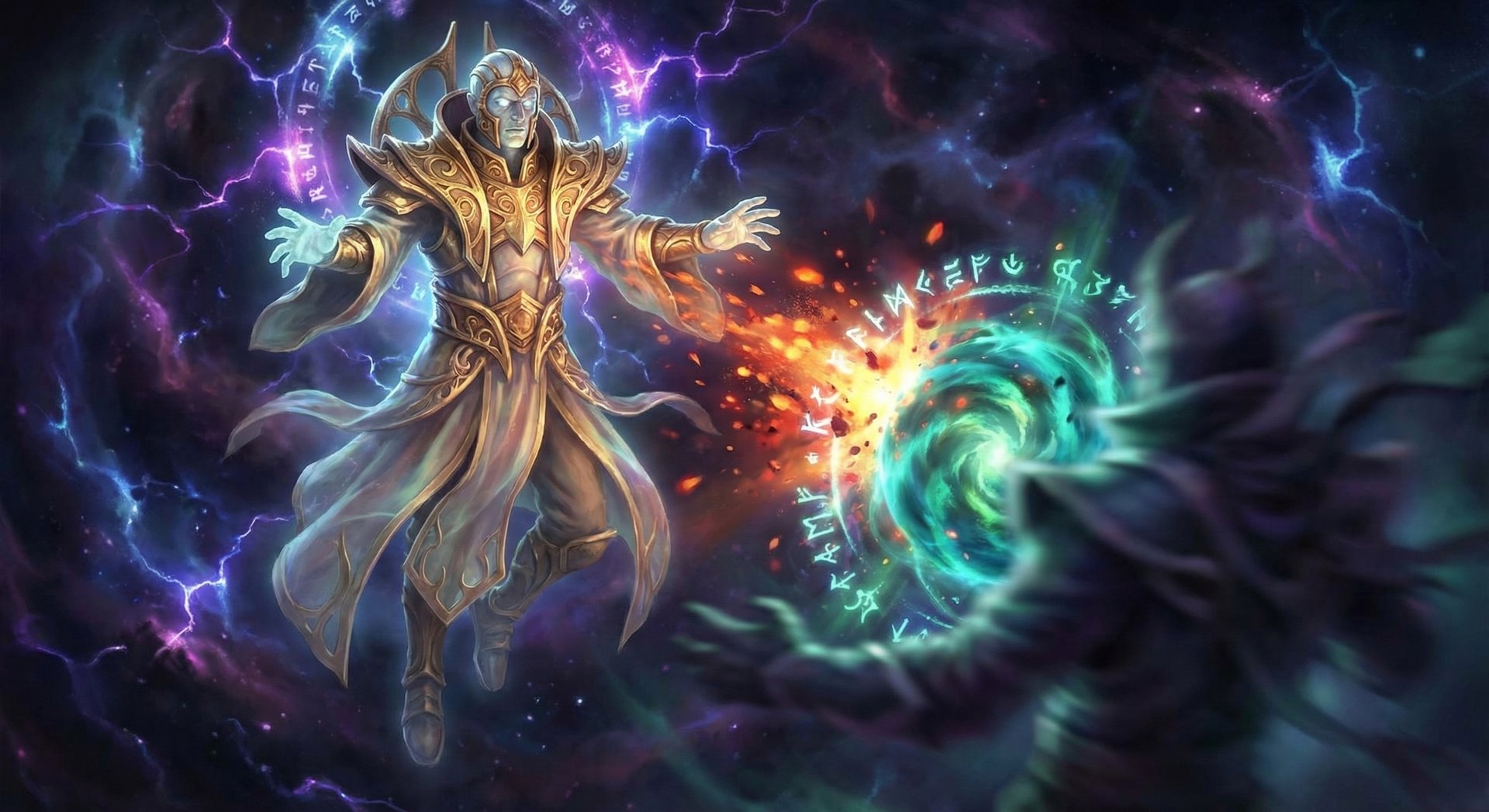Oracle performing advanced Purifying Flames Fortune's End combo technique in Dota 2