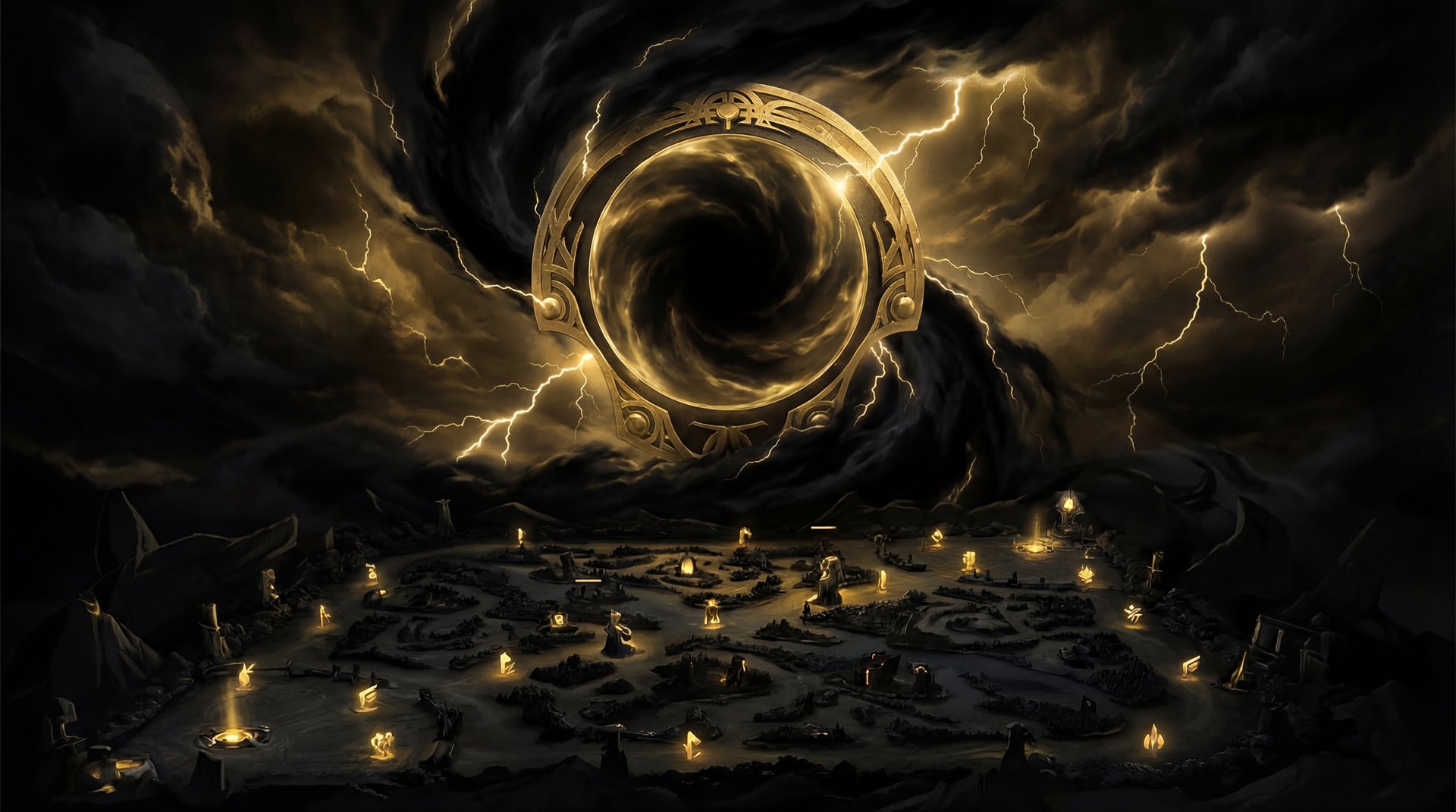 Dota 2 Patch 7.41 golden portal concept art