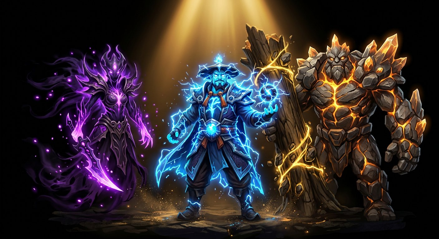 Spectre Storm Spirit and Tiny hero showcase in Dota 2