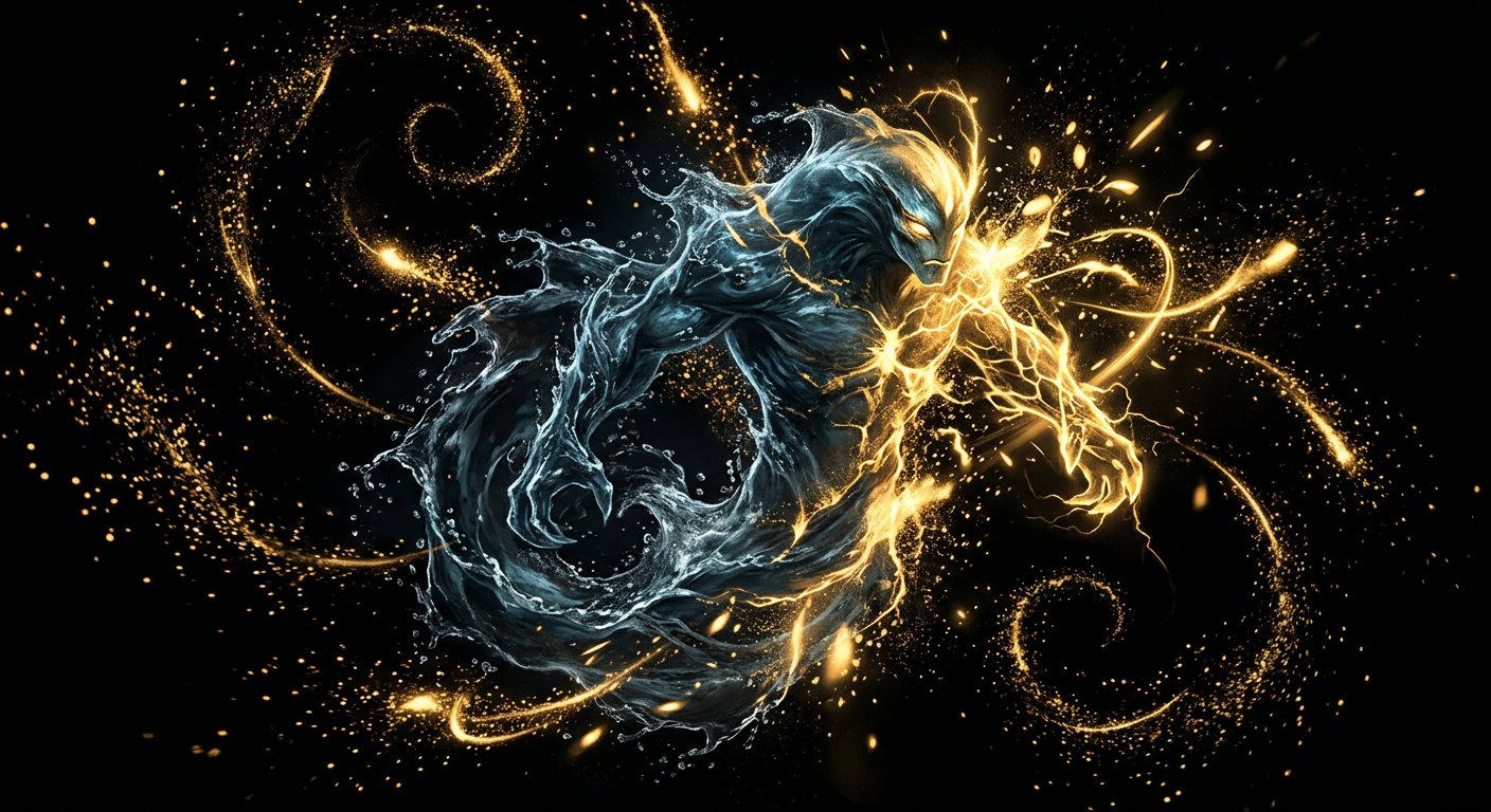 Morphling hero transforming with golden energy in Dota 2 patch 7.40c meta