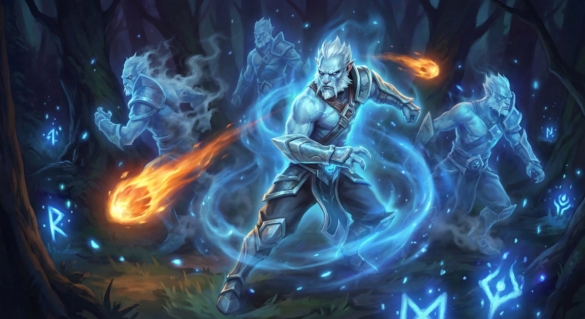 Phantom Lancer performing Doppelganger advanced technique in Dota 2