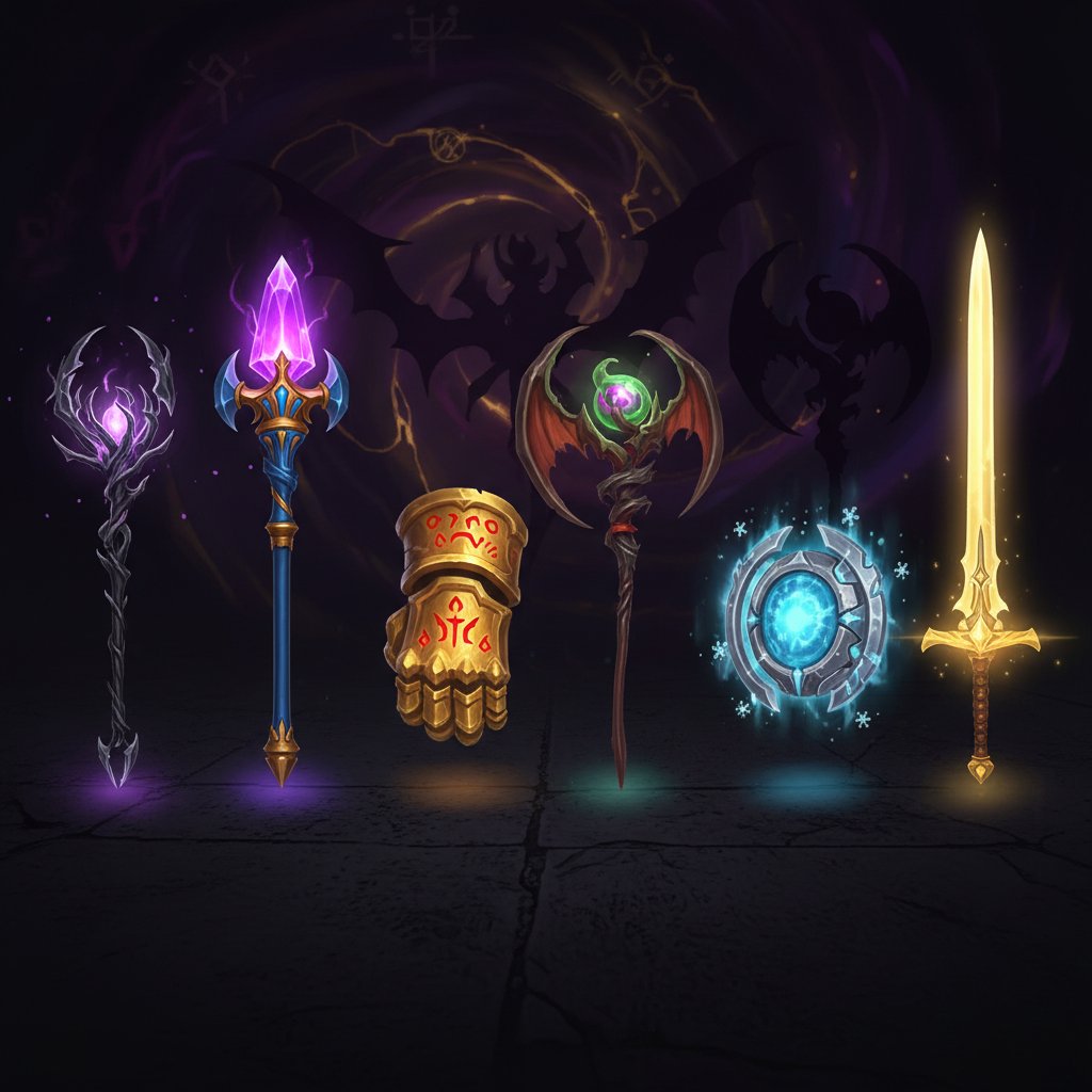 Queen of Pain Dota 2 item build progression with magical items on dark background
