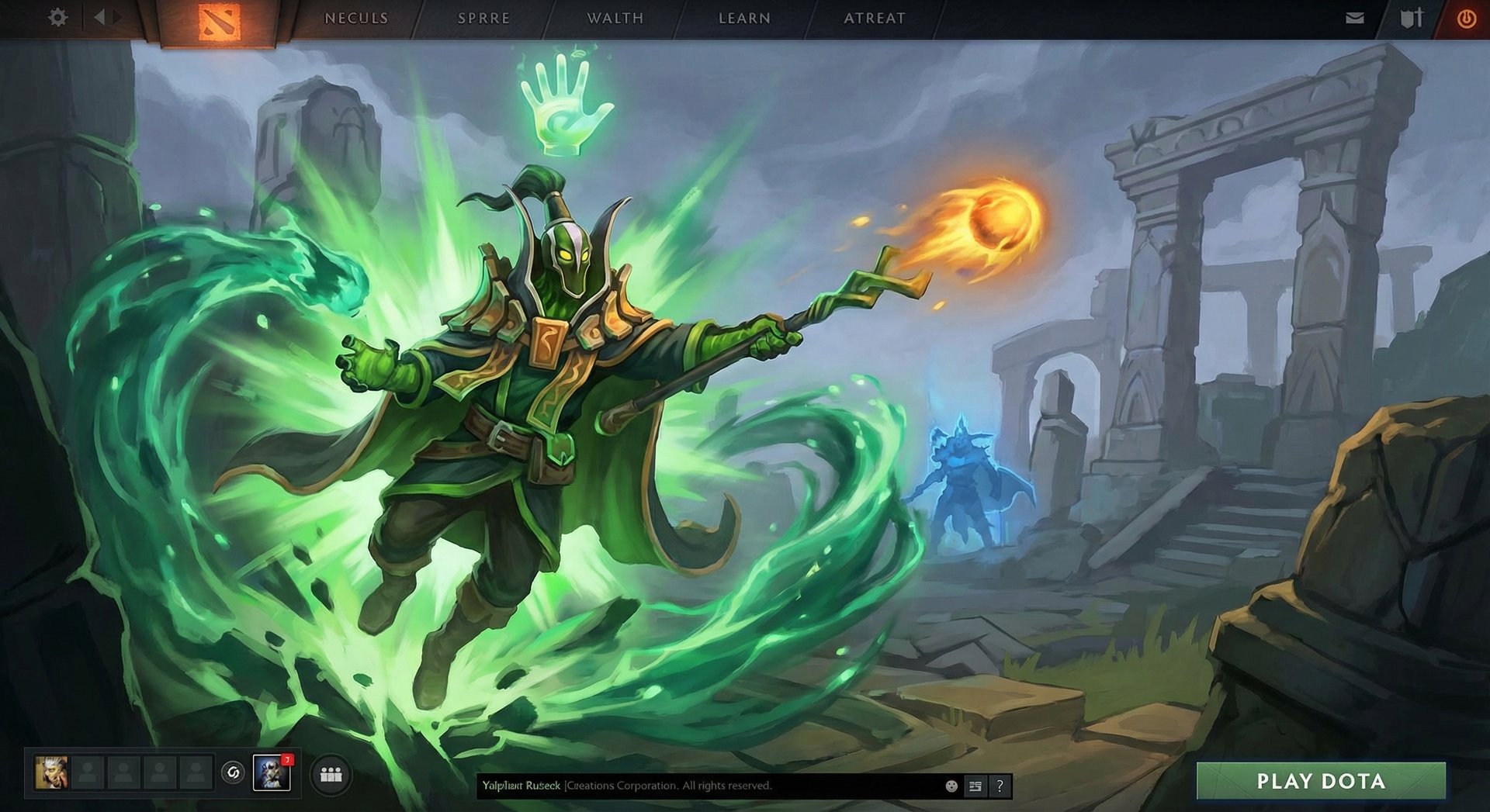 Rubick the Grand Magus performing a Blink Dagger into instant Spell Steal advanced technique