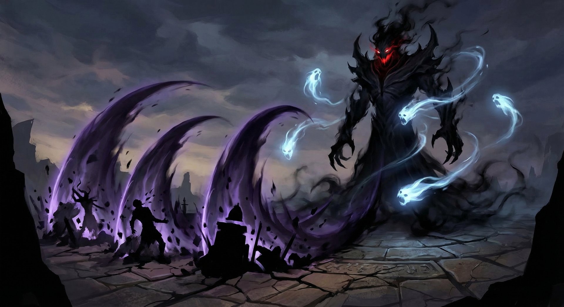Shadow Fiend casting Shadowraze in Dota 2