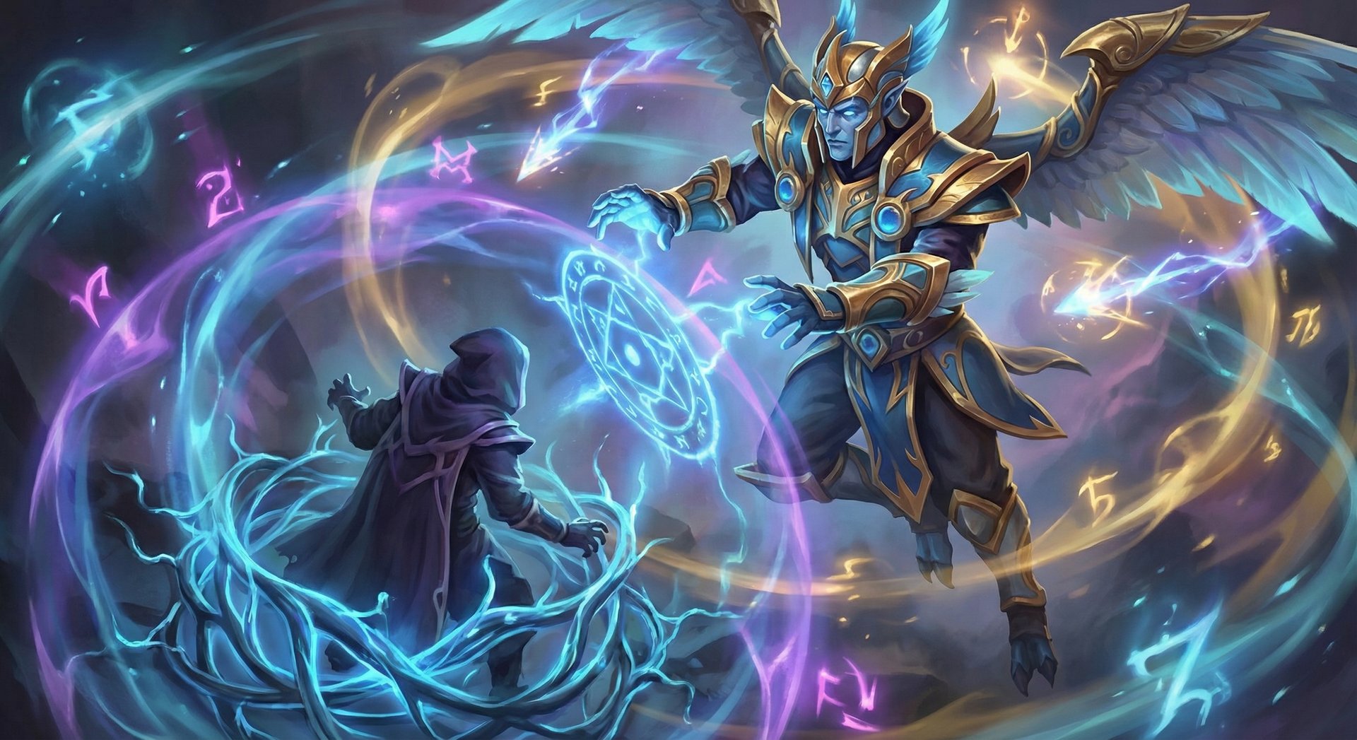 Skywrath Mage performing advanced combo with Rod of Atos root and Ancient Seal silence