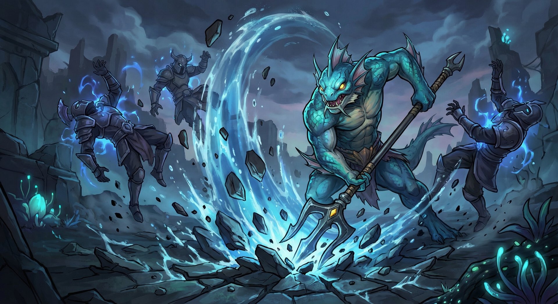 Slardar using Slithereen Crush ability in Dota 2