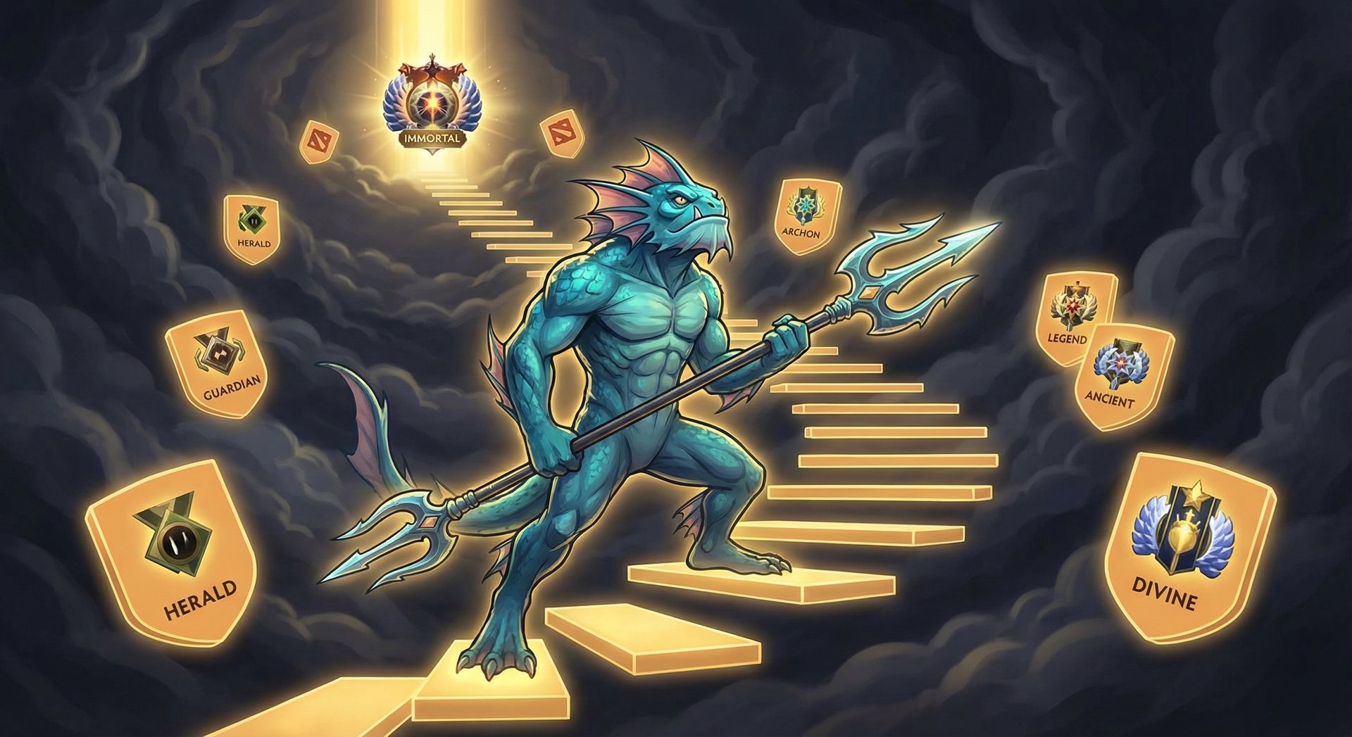 Slardar rank climbing progression in Dota 2