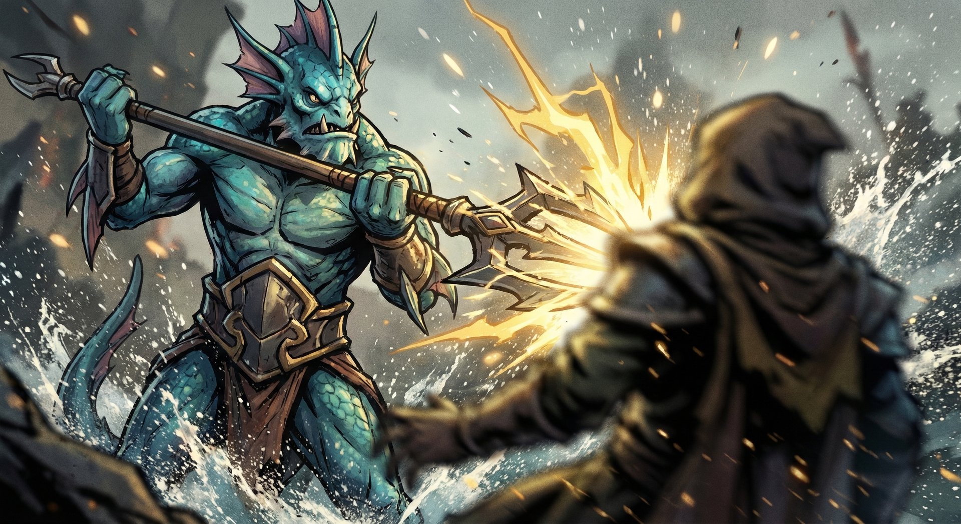 Slardar performing advanced combat technique in Dota 2