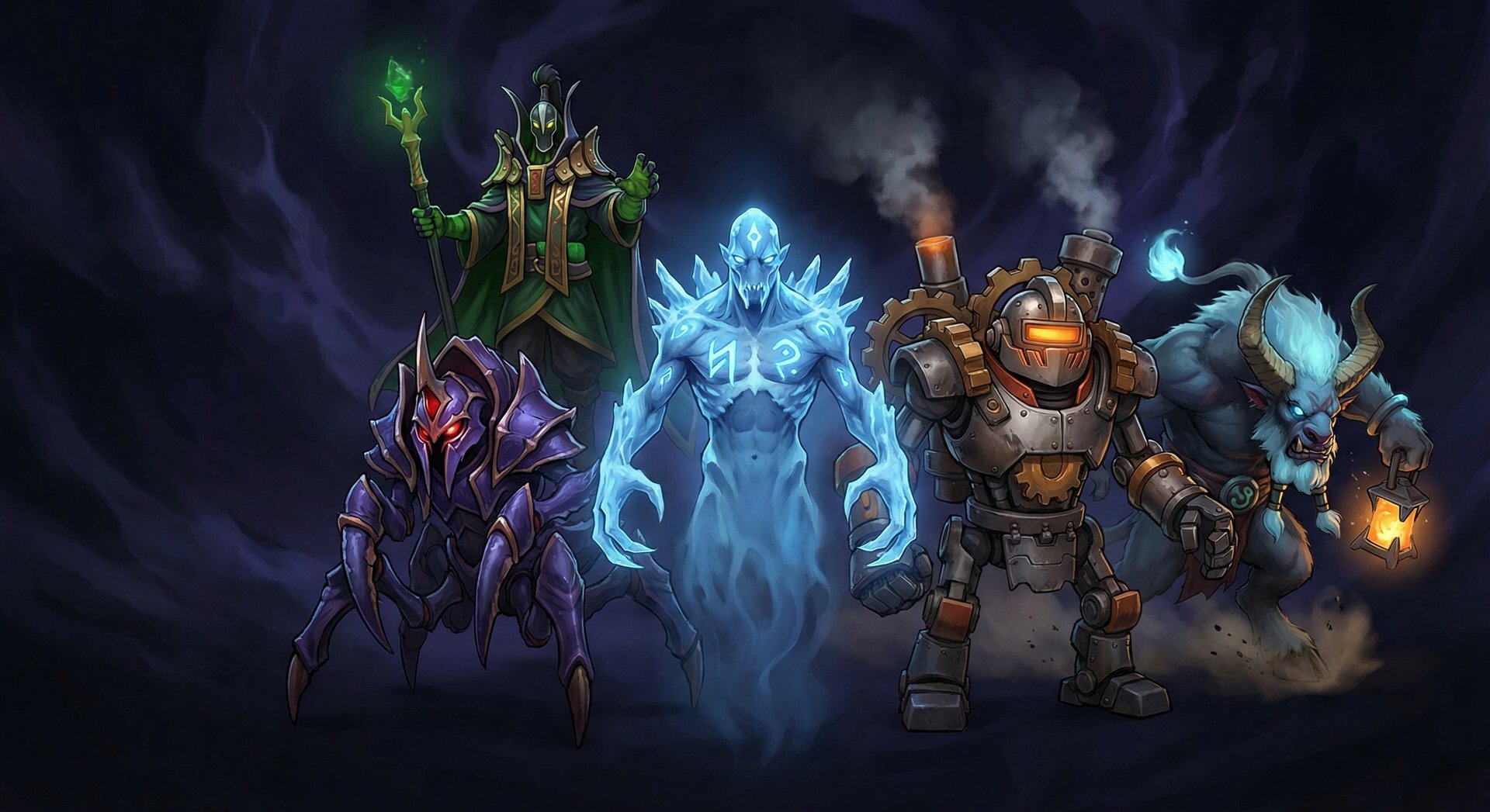 Counter heroes lineup against Snapfire on dark background
