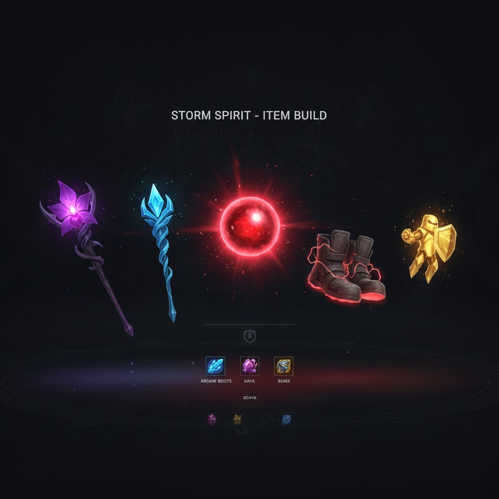 Storm Spirit recommended item builds in Dota 2