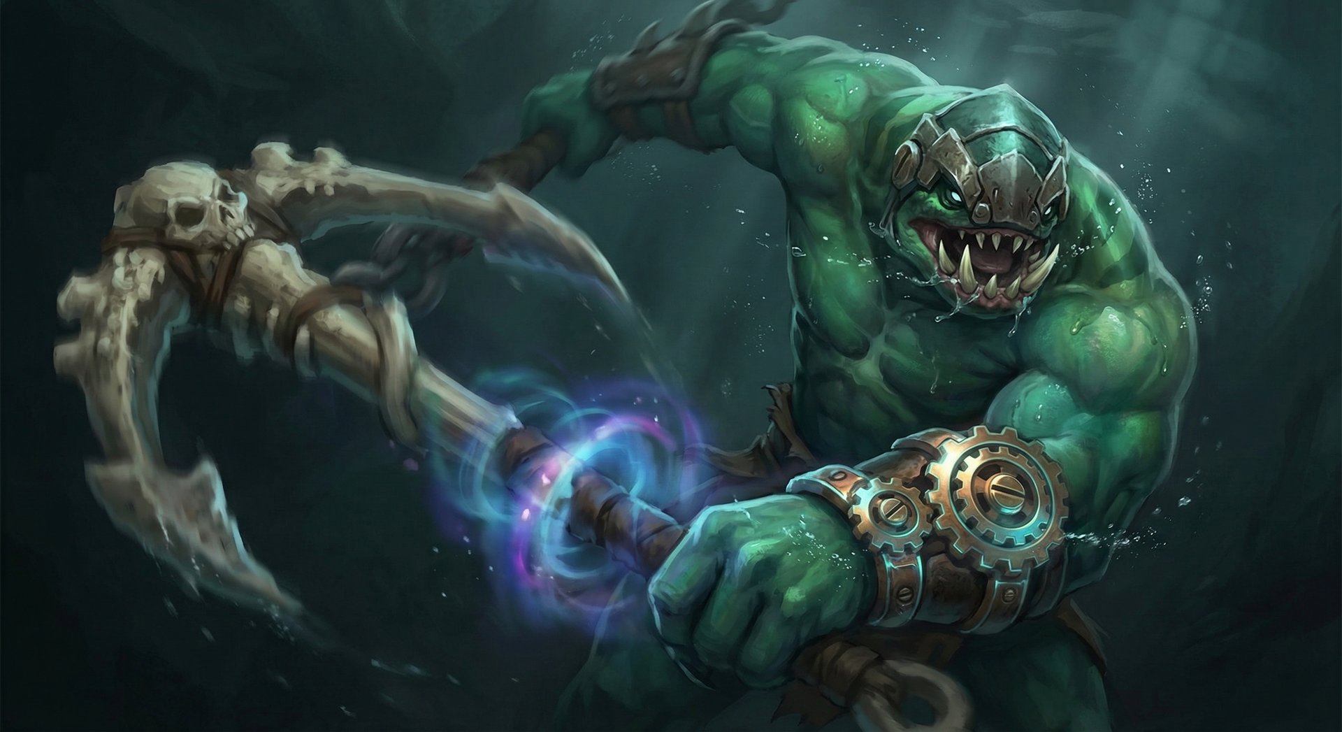 Tidehunter performing advanced animation cancel technique in Dota 2